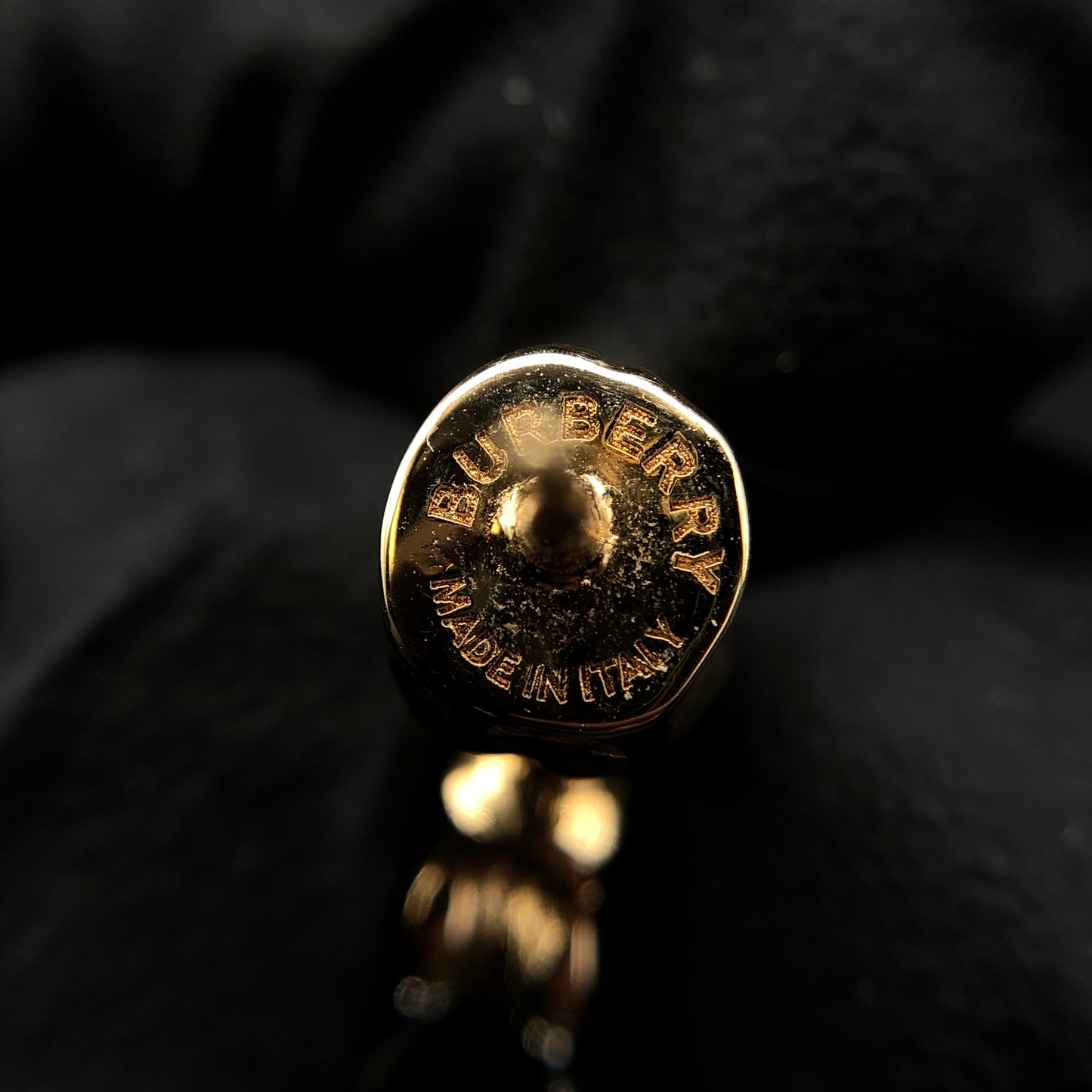Burberry Gold Tone Stud Earrings Copper