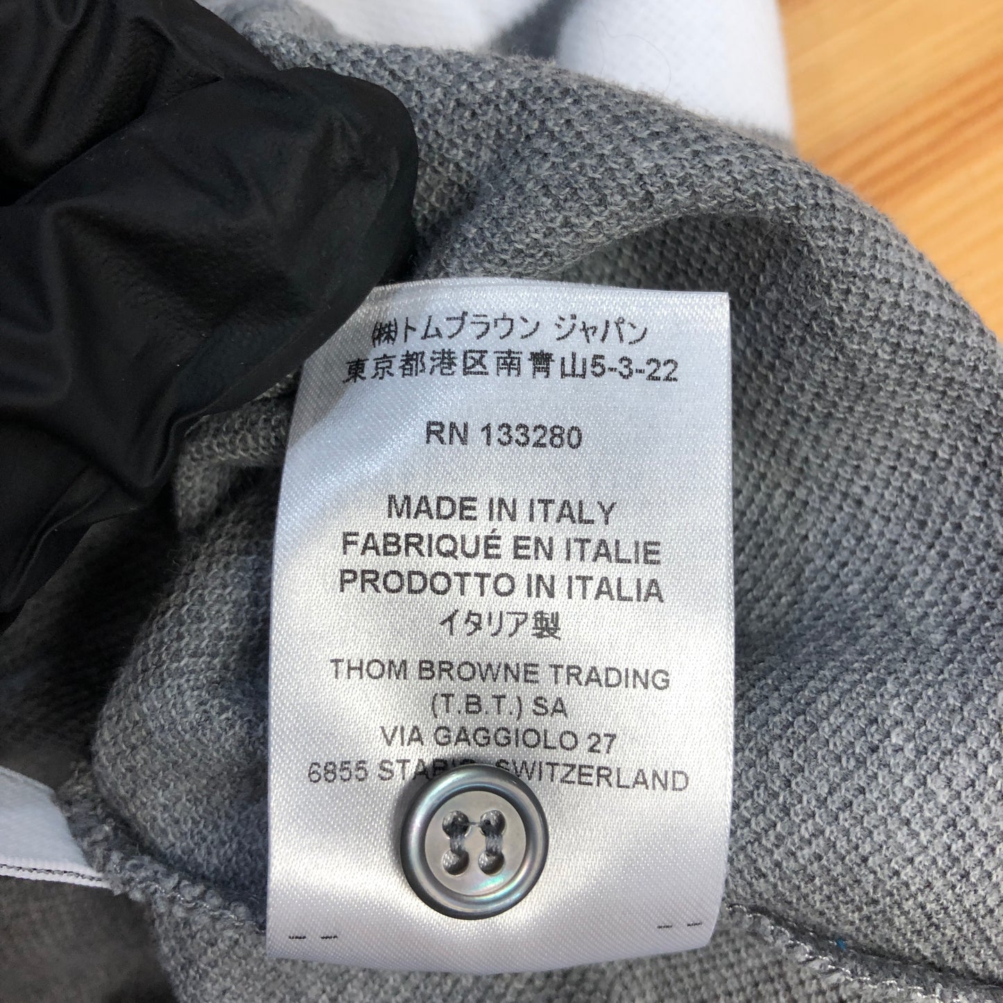 Thom Browne 4-Bar 2003 Long Sleeve Polo Shirt Size 44 Grey