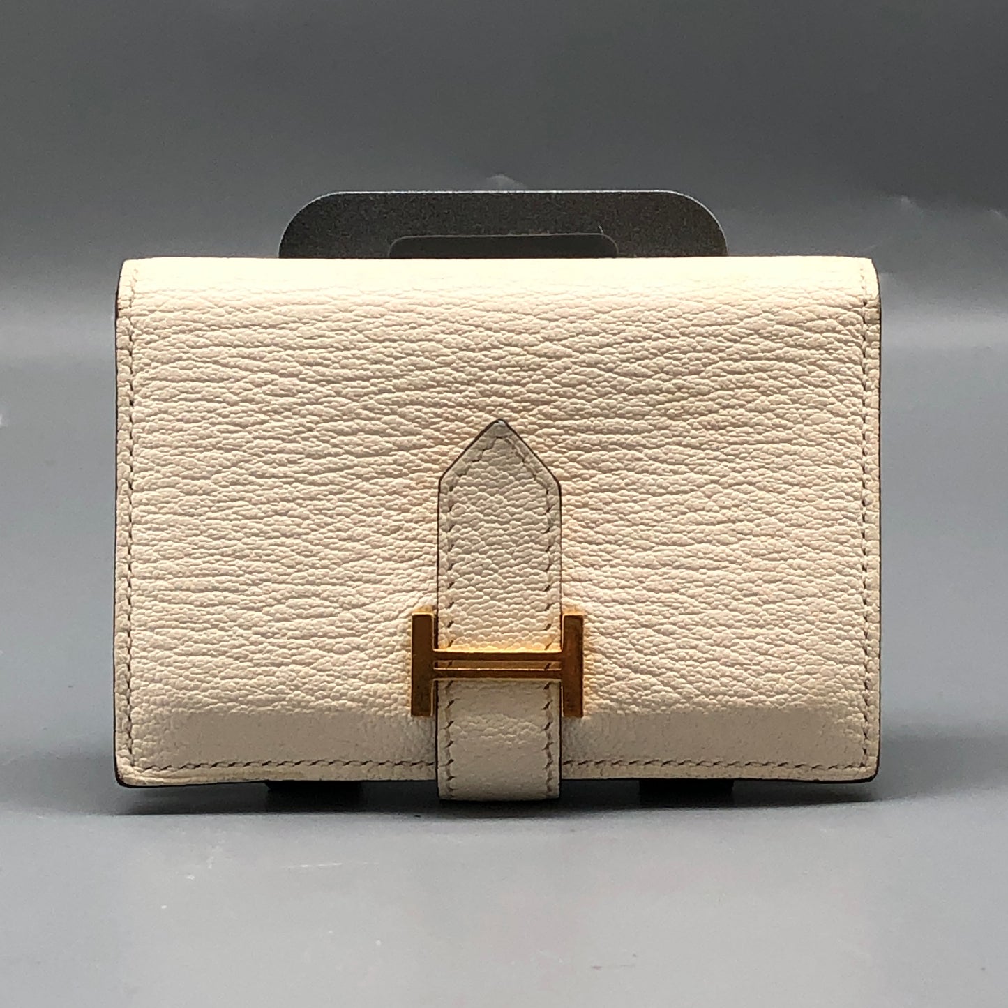 Hermes Bearn Wallet Cream  Leather