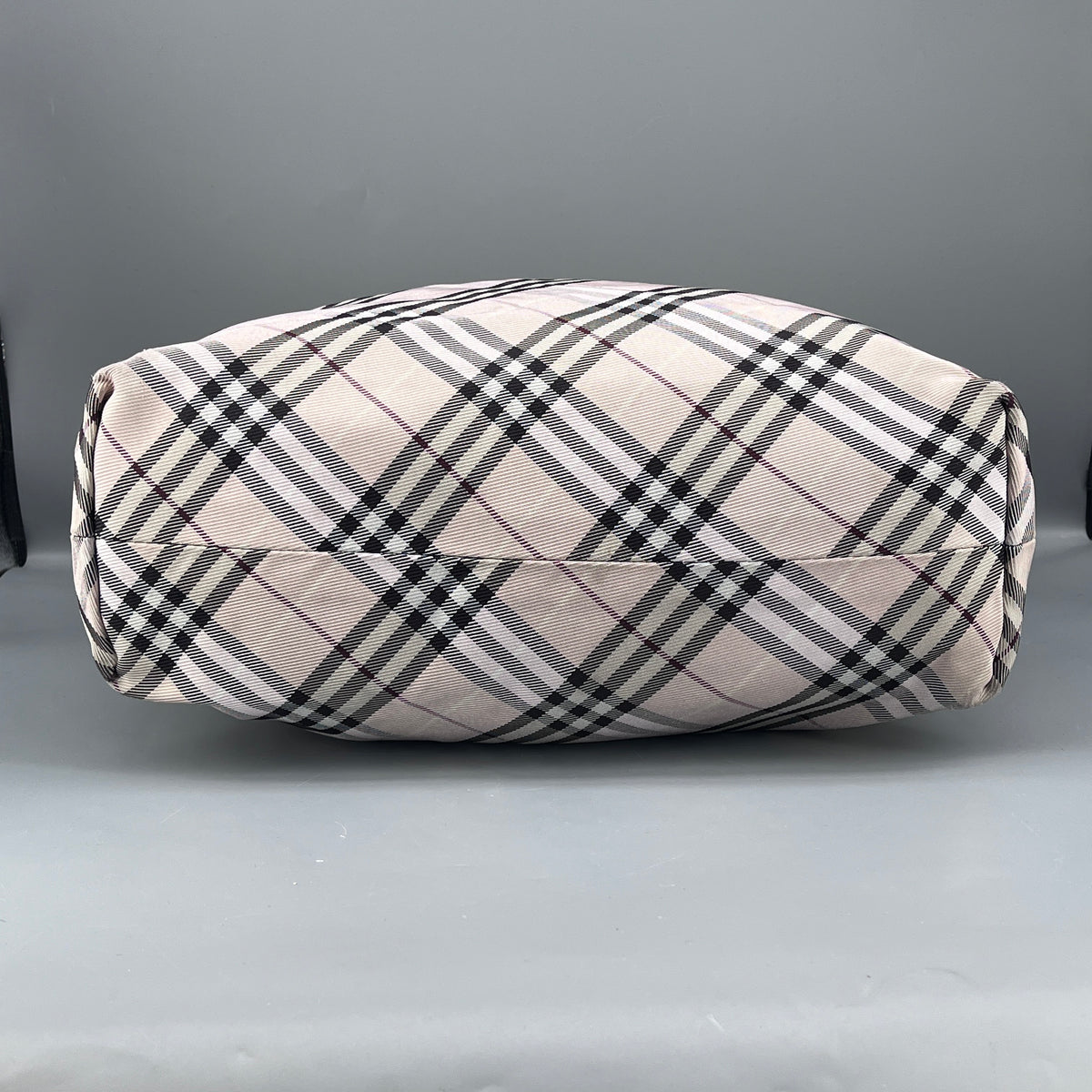 Burberry Beige Black White Check Tote Bag