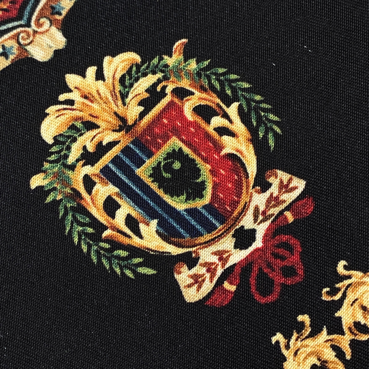 Dolce&Gabbana Black Heraldic Print Clutch Pouch