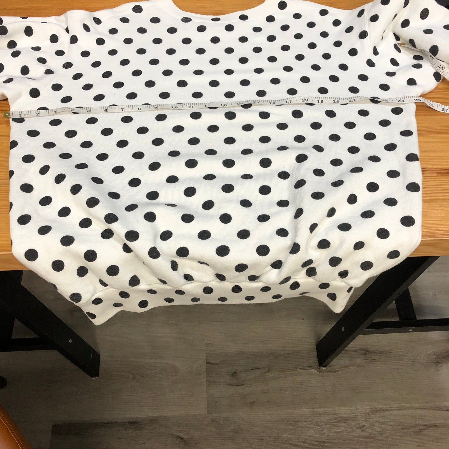 Gucci White Polka Dot Web Logo Crewneck Sweatshirt Size XS