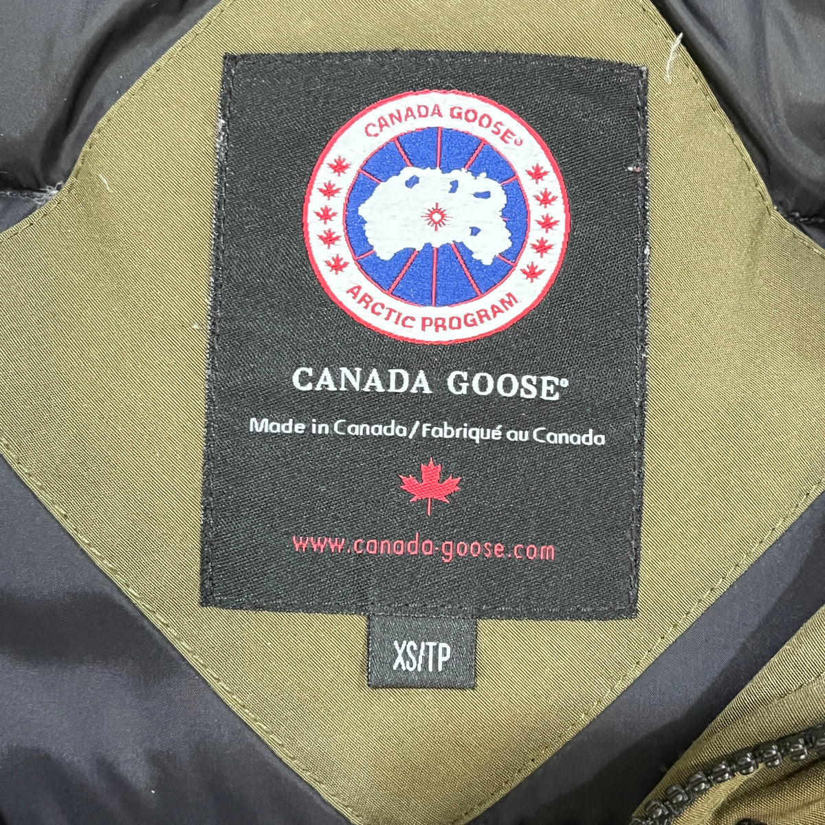 Canada Goose Olive Fur Trim Long Parka Size XS