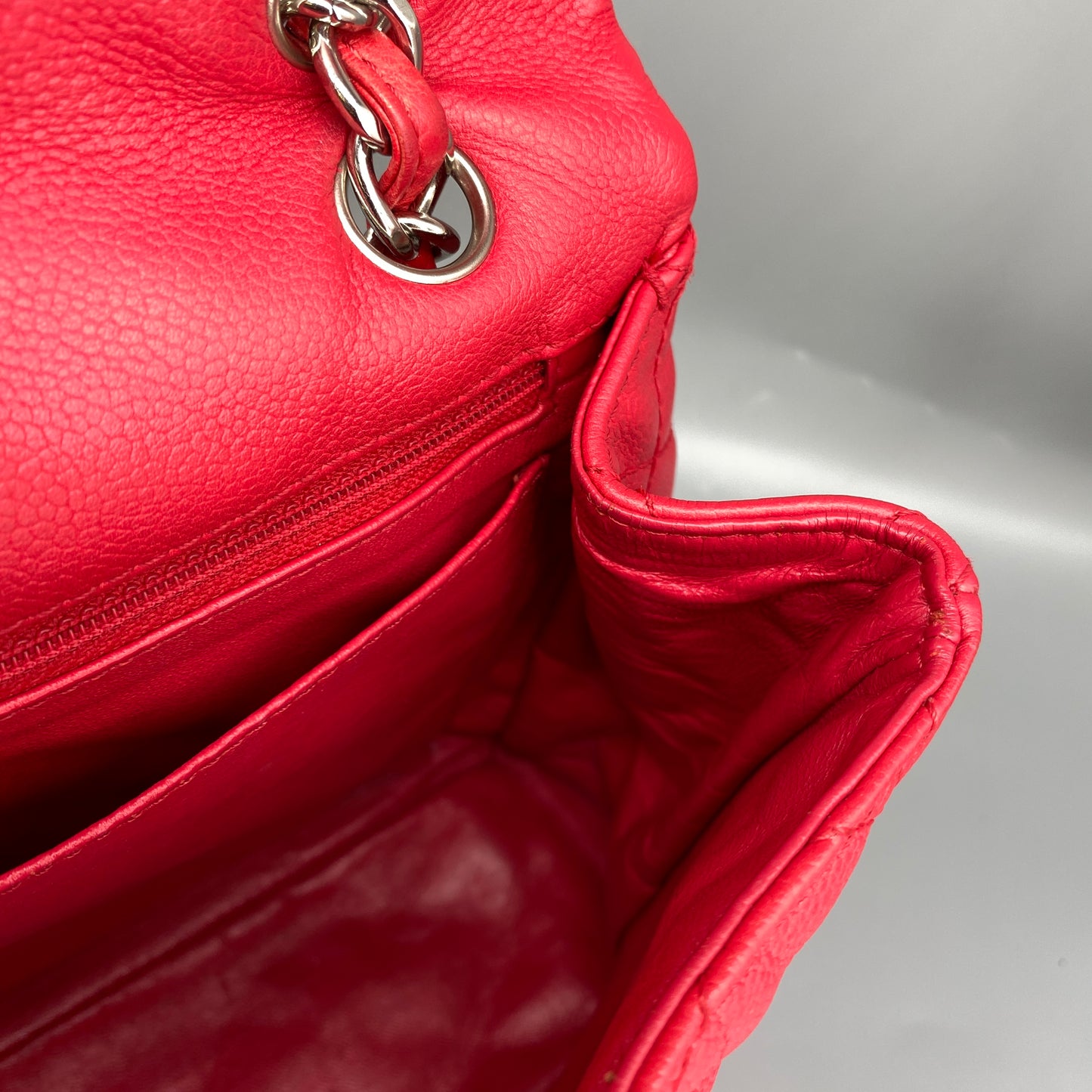 Chanel Classic Soft Red Quilted Leather Flap Shoulder Bag