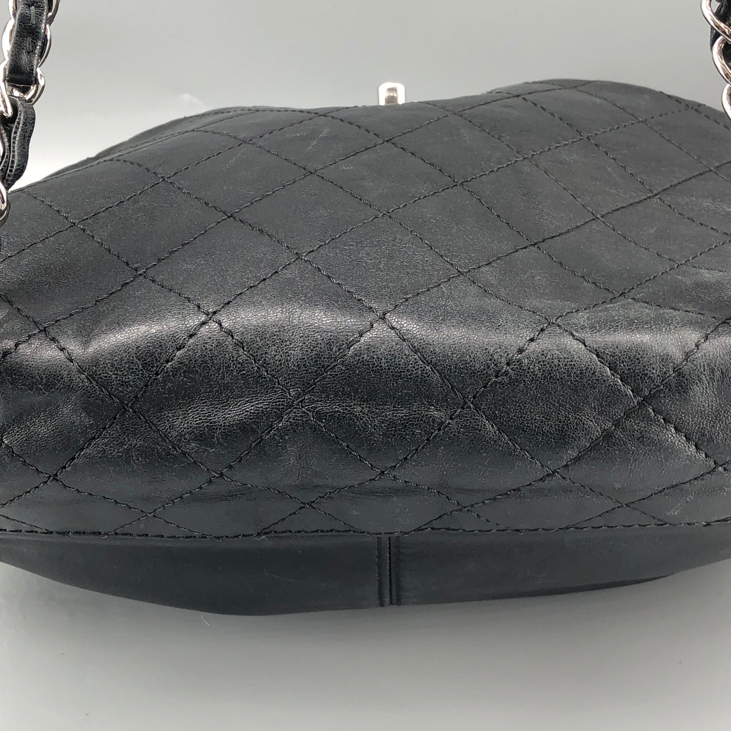 Chanel Lambskin Quilted Large Trianon Messenger Flap Black