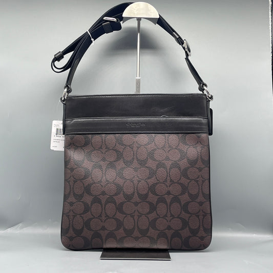 Coach Brown & Black Signature Canvas Crossbody Bag