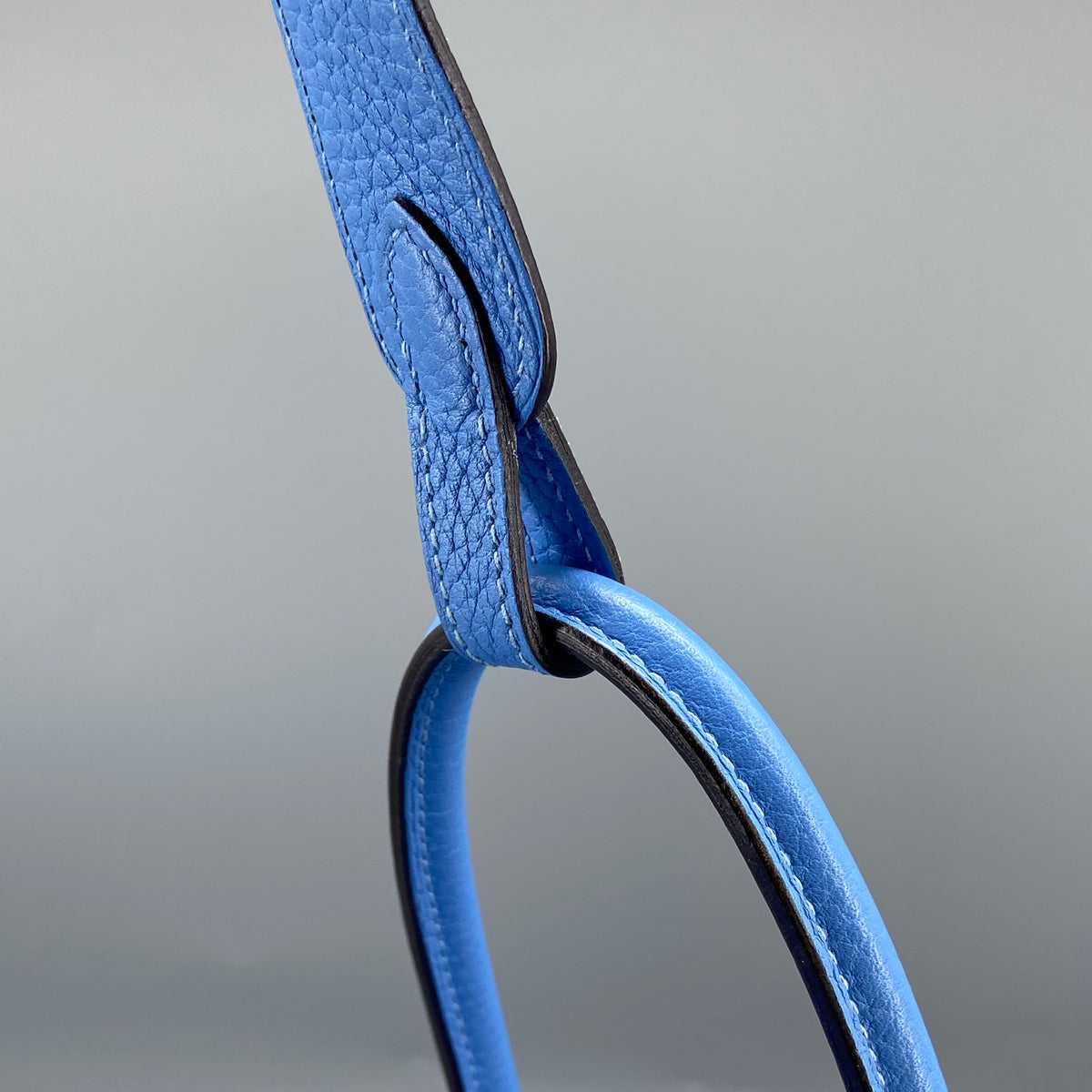 Hermes 2015 Lindy 27 Blue Shoulder Handbag