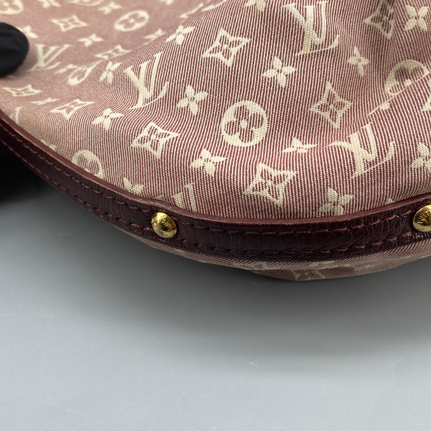 Louis Vuitton Dusty Rose Denim Monogram Mini Lin Hobo Shoulder Bag