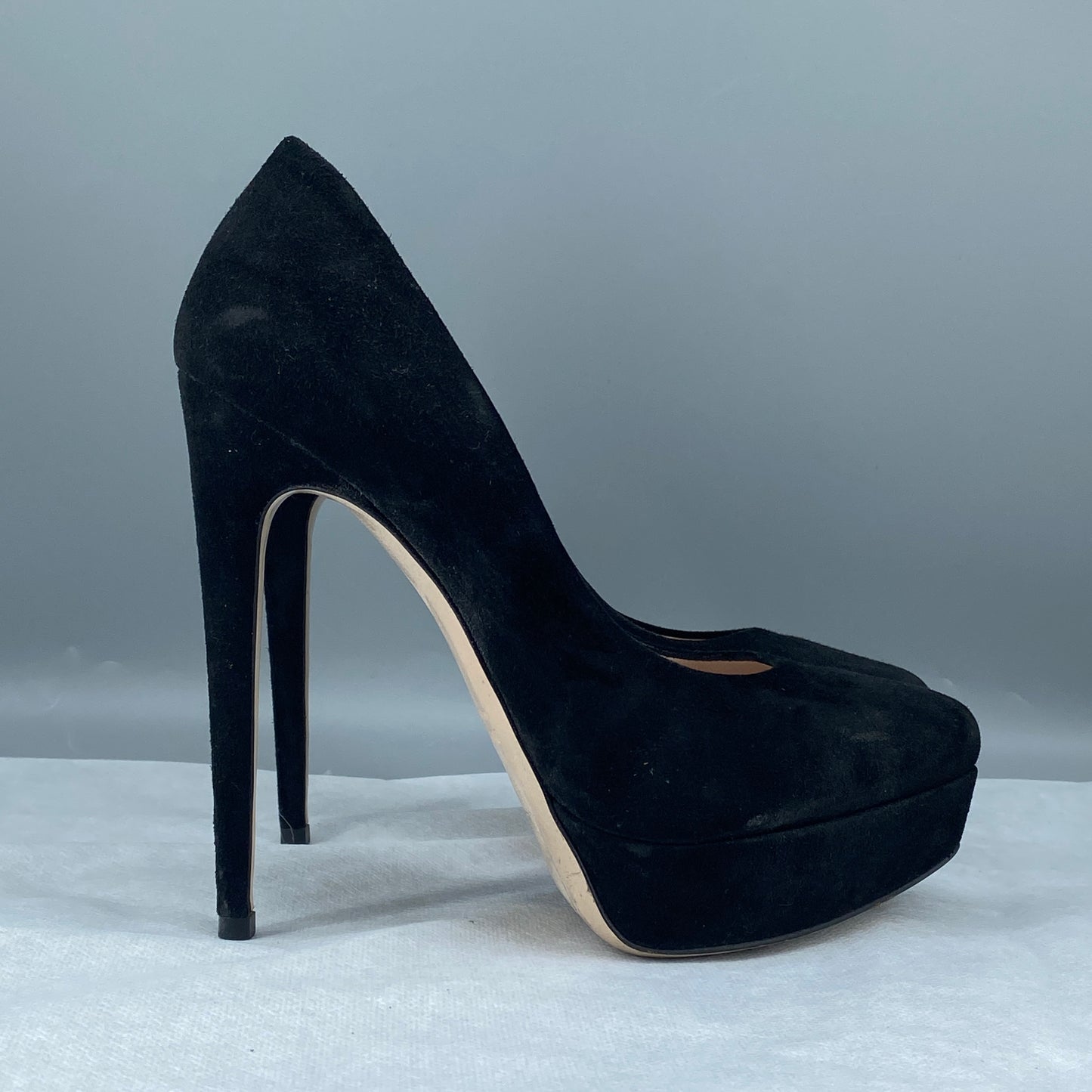 Miu Miu Women’s Black Suede Platform Stiletto Heels Shoes