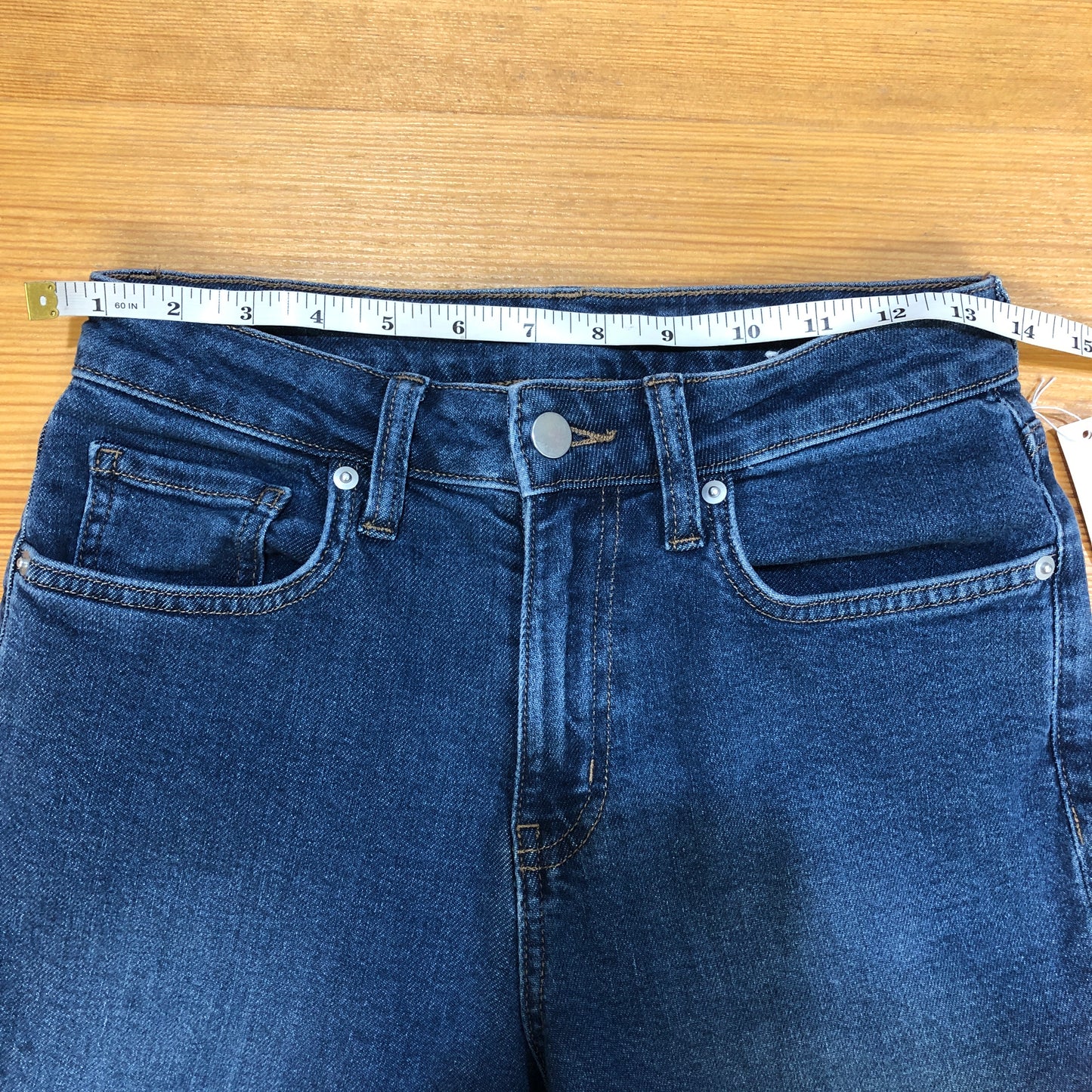 Muji Slim Fit Blue Denim Ankle Jeans