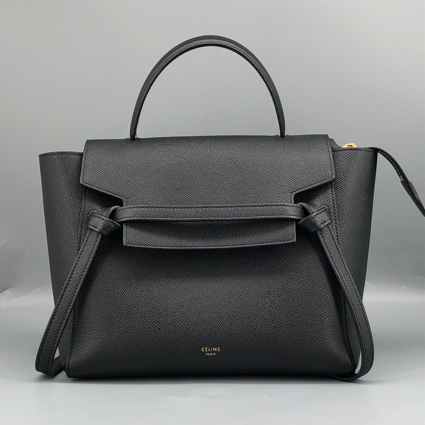 Celine Black Grained Calfskin Belt Bag Small