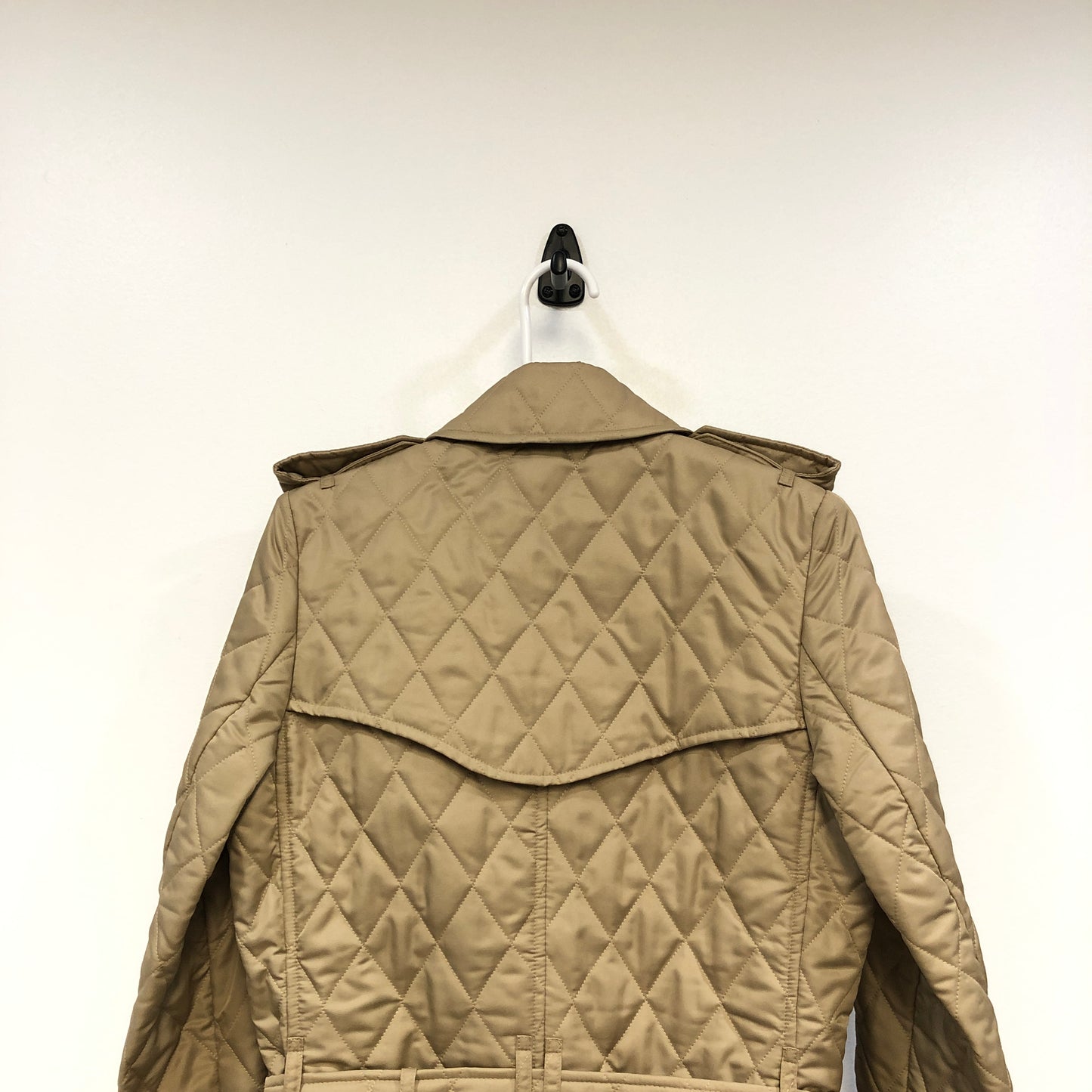 Burberry Beige Quilted Trench Coat Size 4