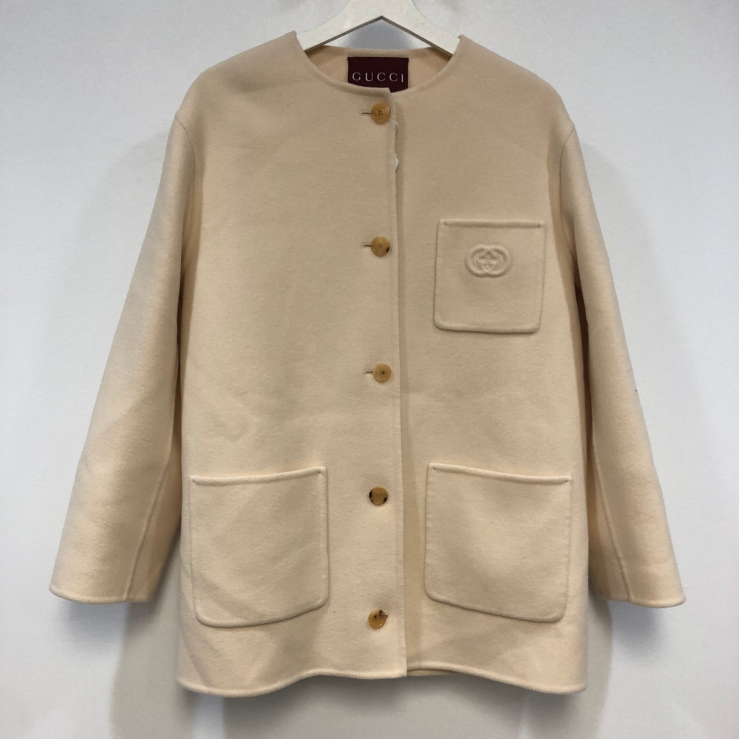 Gucci Wool Cardigan Jacket Size 40 Beige