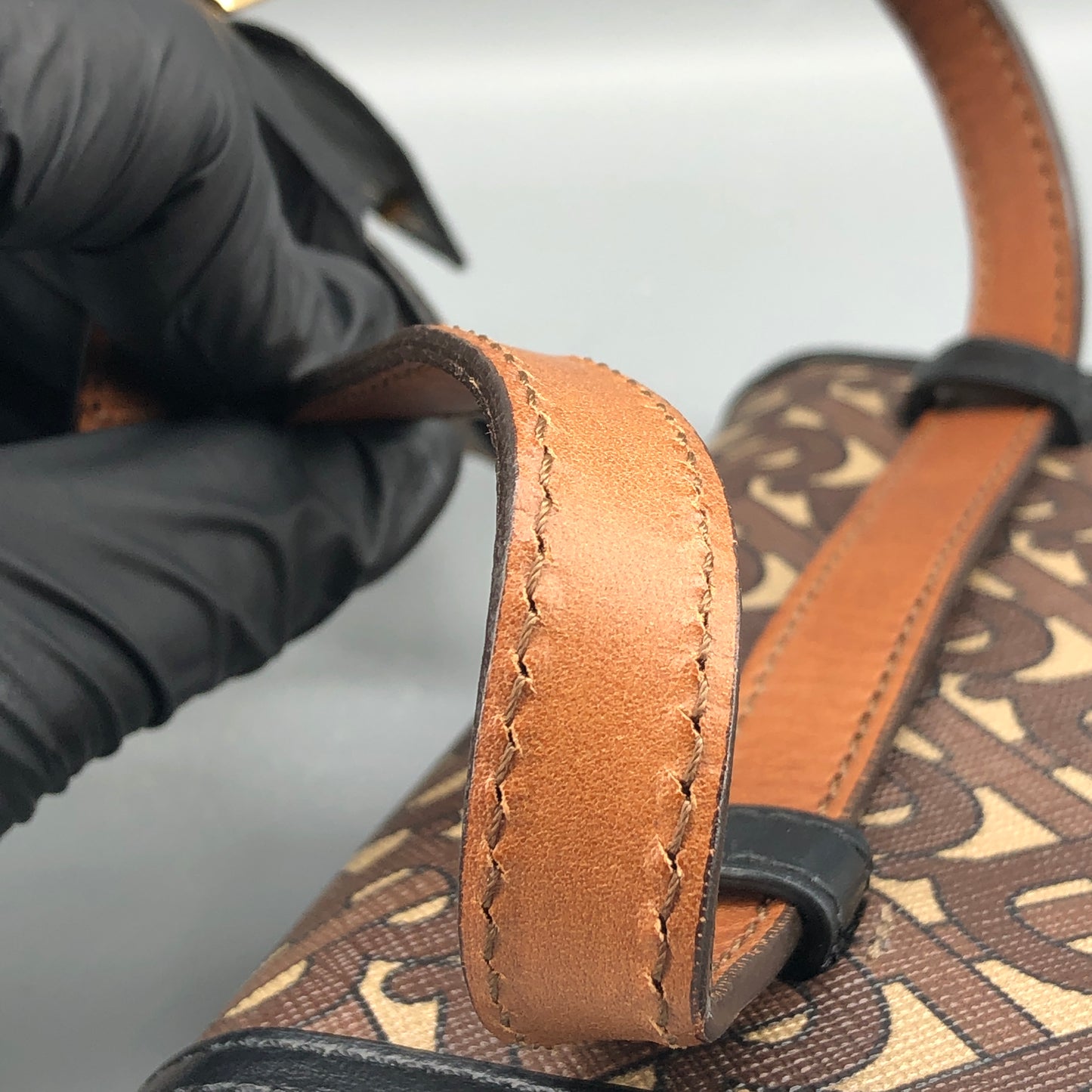 Burberry TB Monogram Canvas Waist Belt Fanny Pack Brown