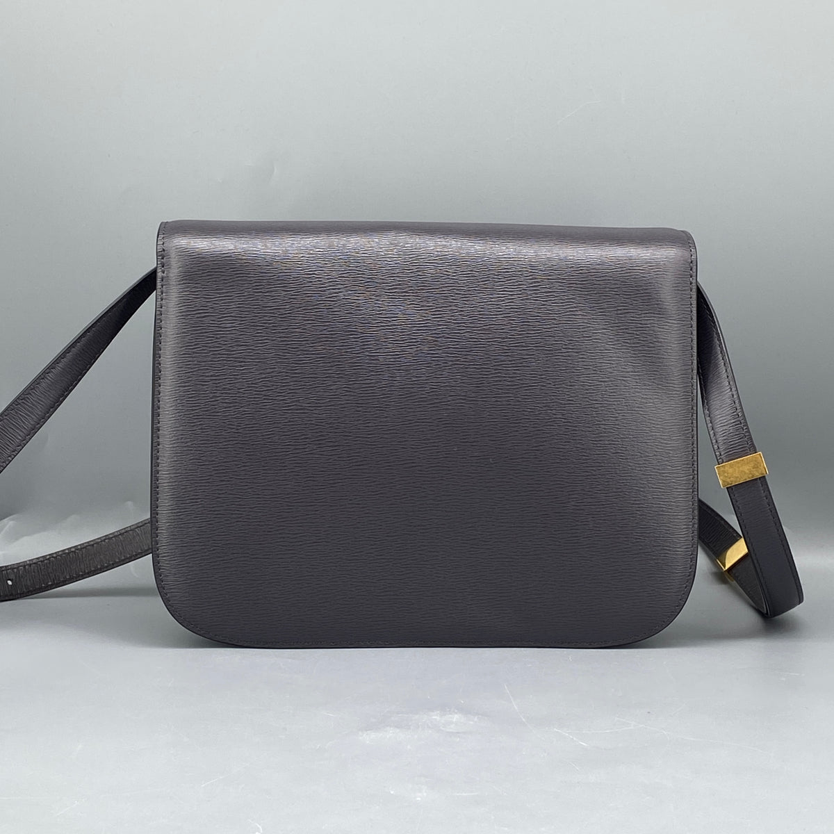 Celine Medium Liege Calfskin Classic Box Bag Deep Grey