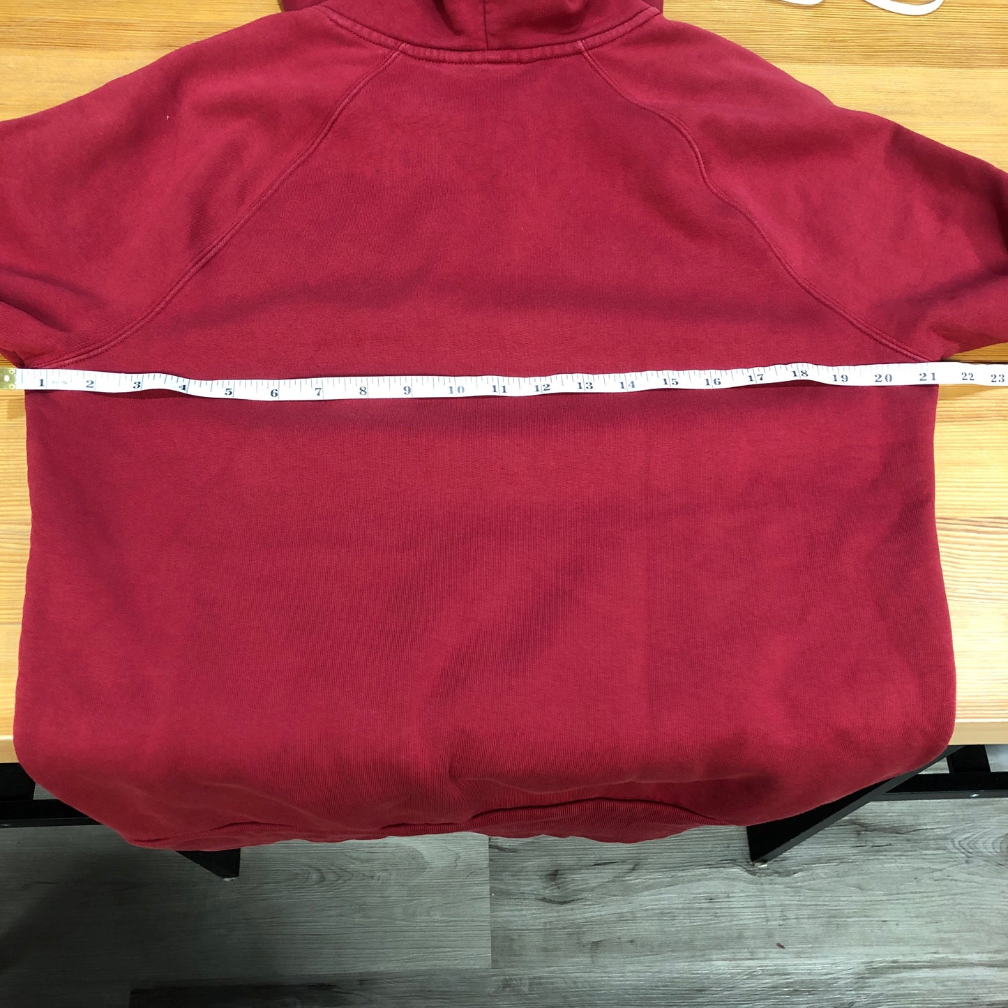 Burberry Burgundy Logo Print Hoodie Size S