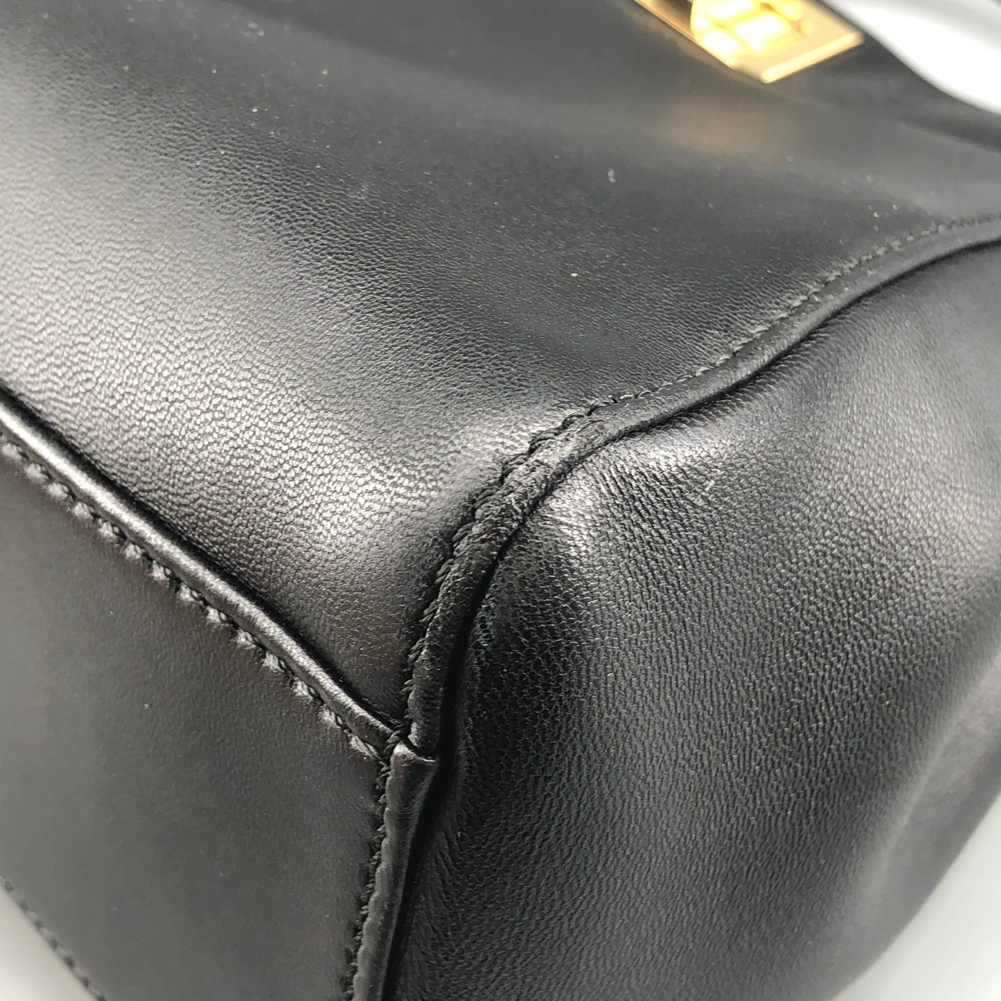 Fendi Peekaboo Mini Black Smooth Calf Leather Handbag