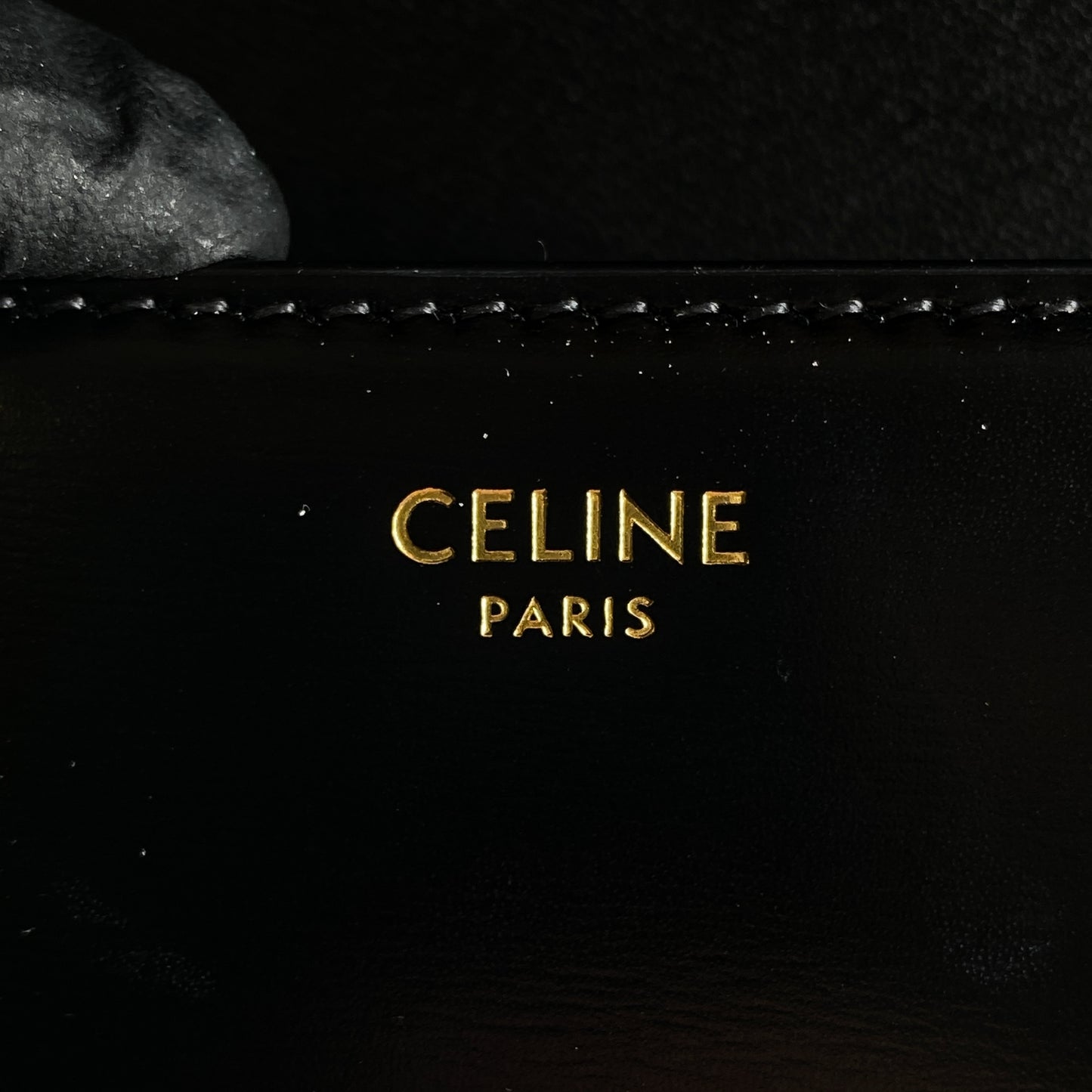 Celine Black Triomphe Shoulder Bag