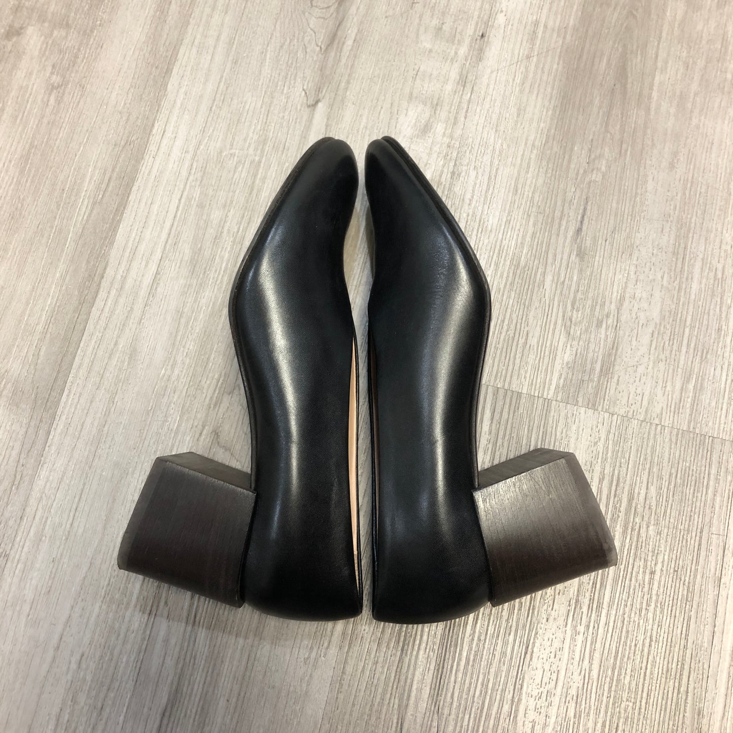 Acne Studios Women's Smooth Leather Round Toe Block Heel Slip-On Pumps Shoes 36 Black