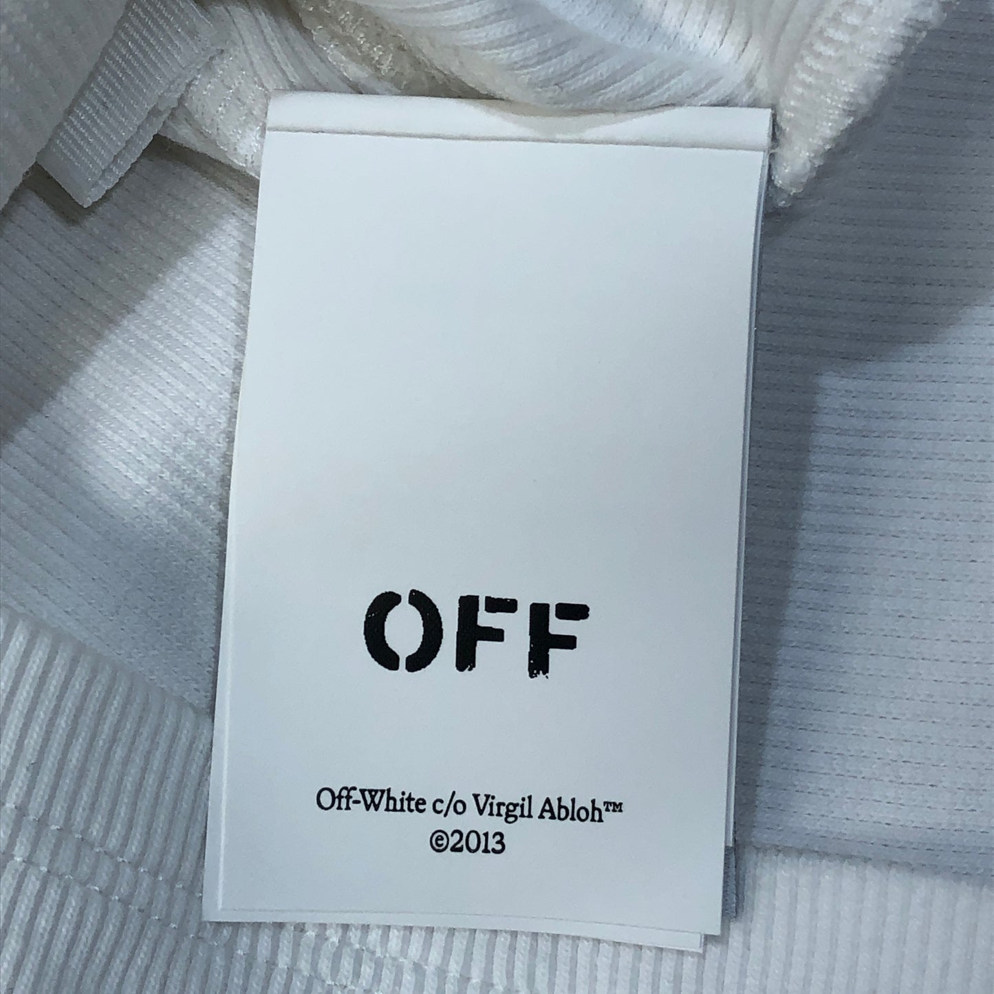 Off-White White Ribbed Sleeveless Tank Top Size 40
