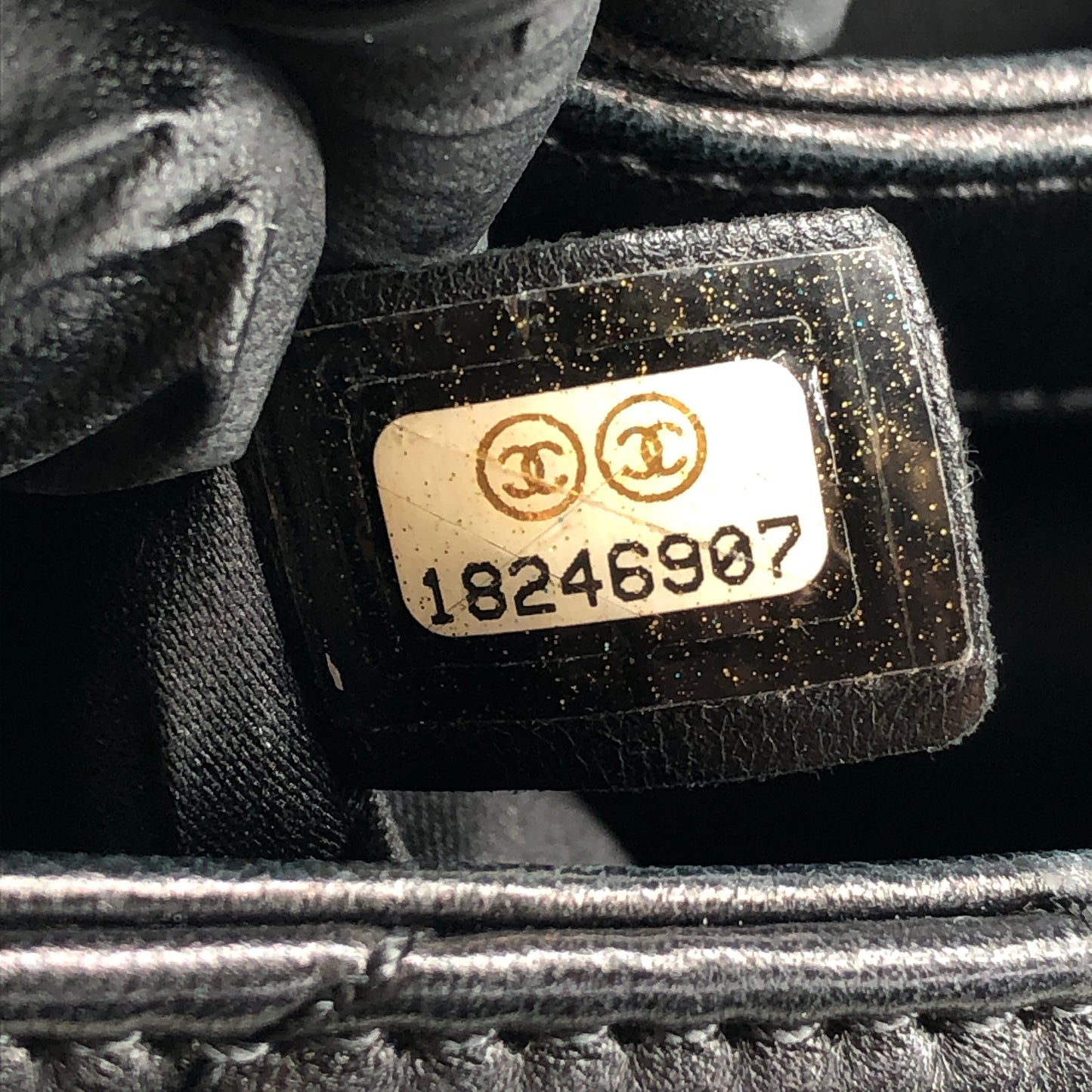 Chanel Lambskin Quilted Mini Chanel 3 Flap Black