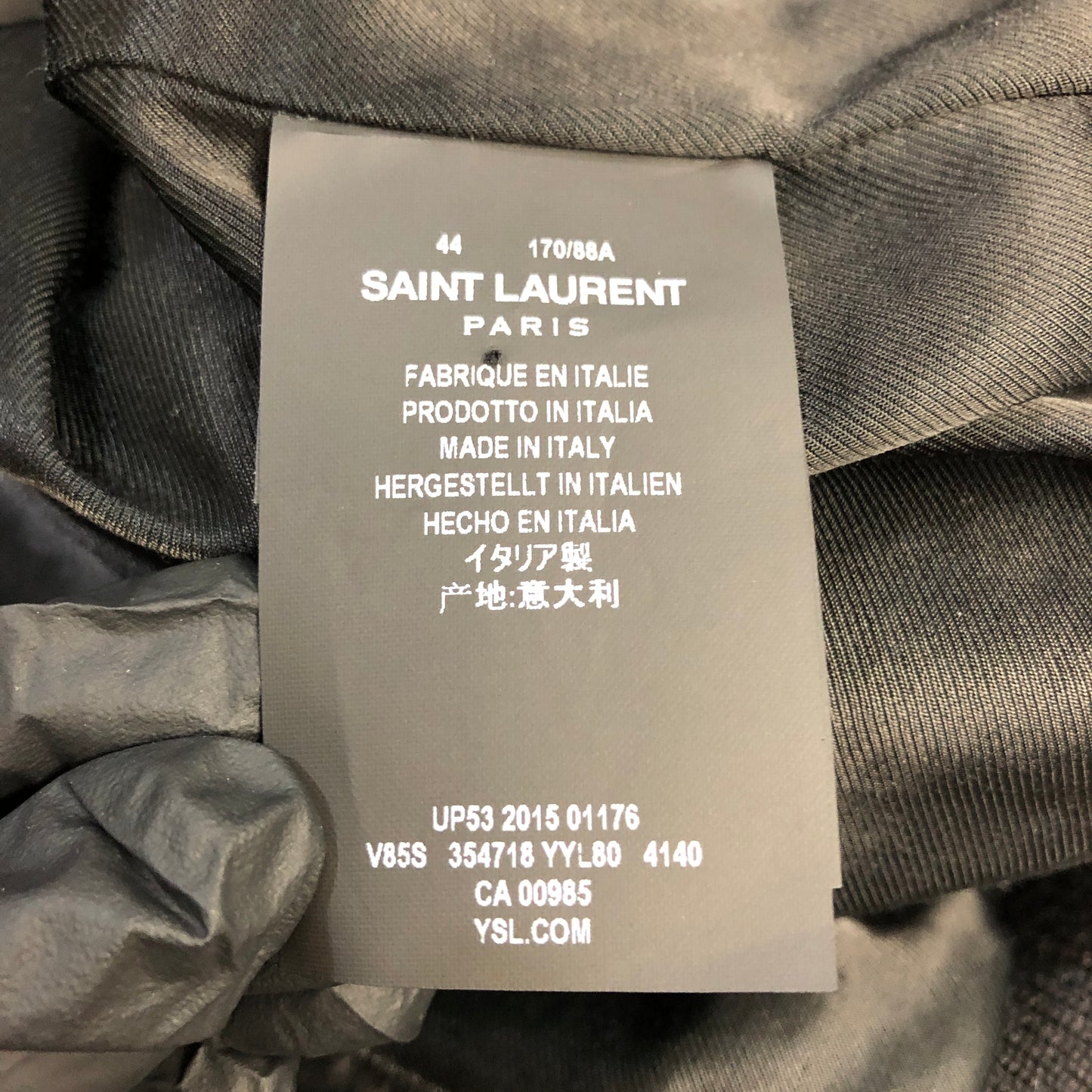 Saint Laurent Dark Blue Teddy Varsity Jacket Size 44