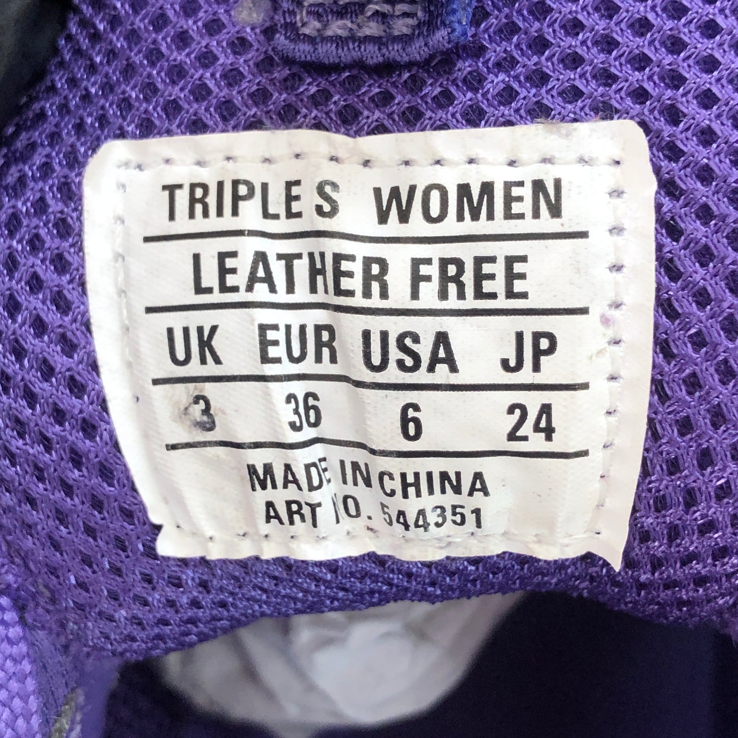 Balenciaga Women's Triple S Leather-Free Mesh Chunky Sneakers Size 36 Dark Purple