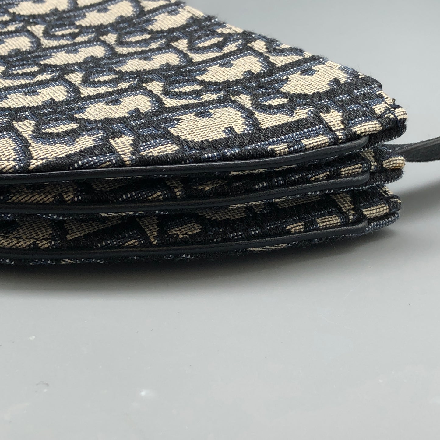 Christian Dior Mini Saddle Bag with Strap Oblique Canvas