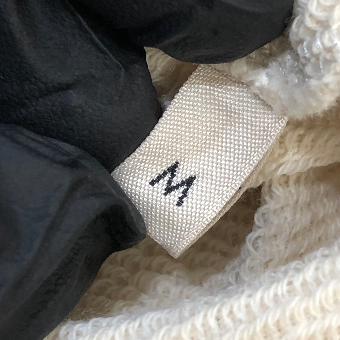 Celine Beige Triomphe Logo Hoodie Size M