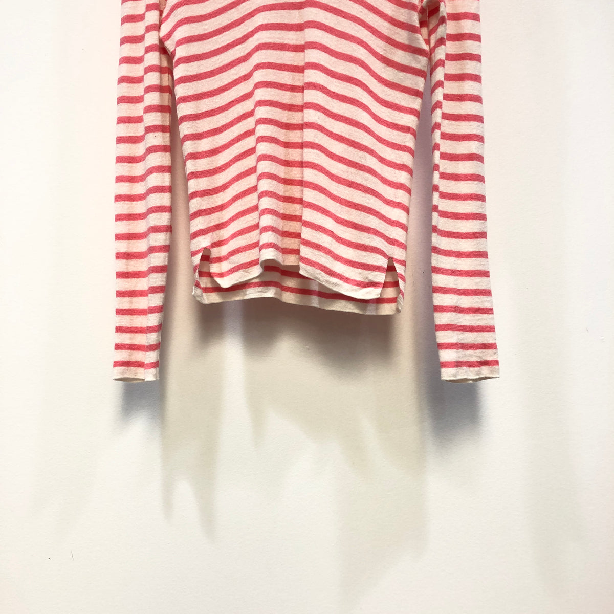 Christian Dior Beige & pink Stripe Women Long Sleeve Knit Top US size 8