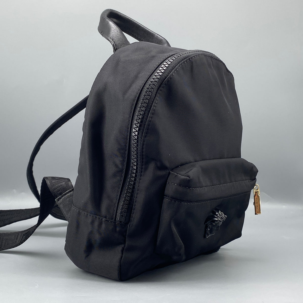 Versace Medusa Logo Mini Backpack Black Nylon