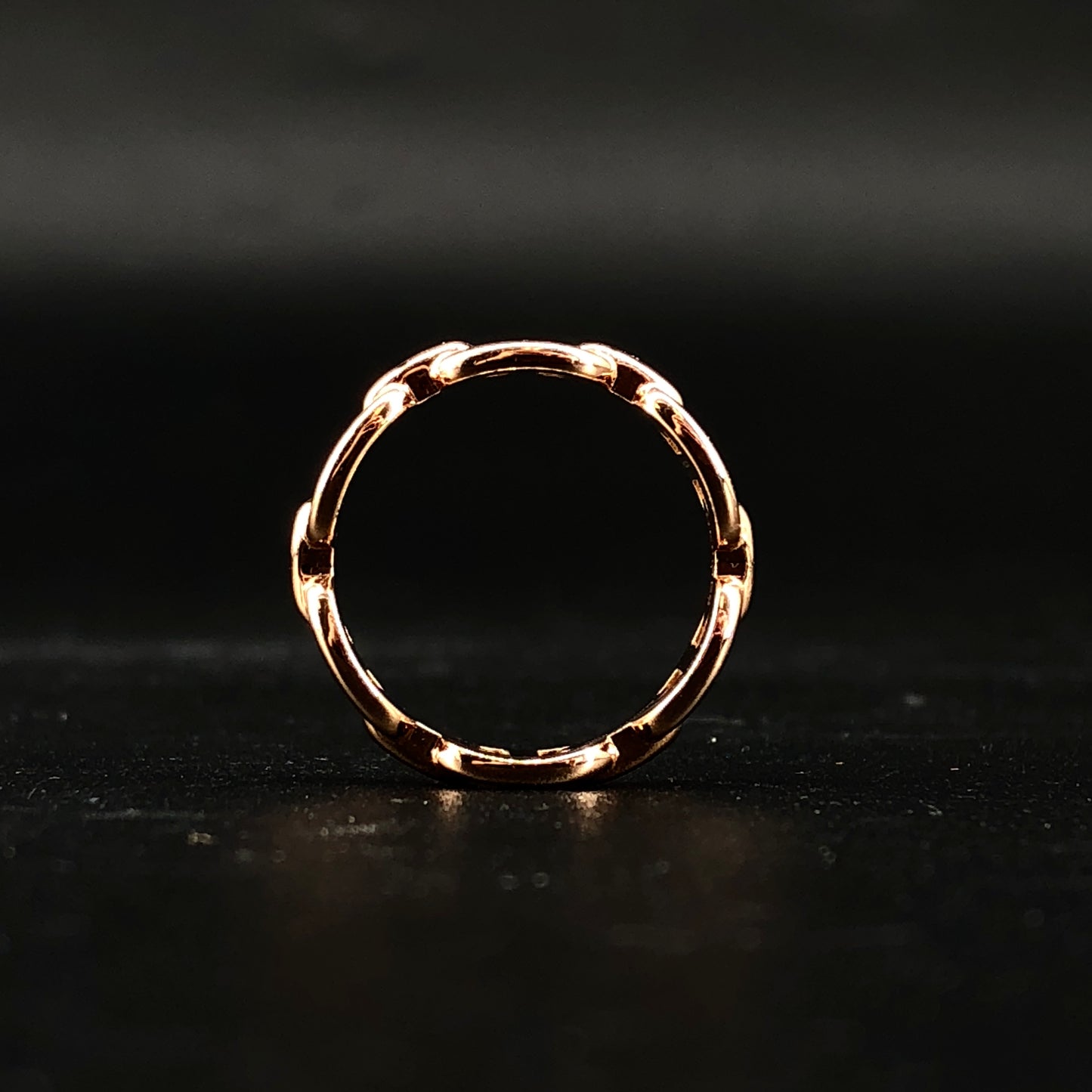 Hermes Chaine d'Ancre AU750 18K Rose Gold Band Ring Size 53mm