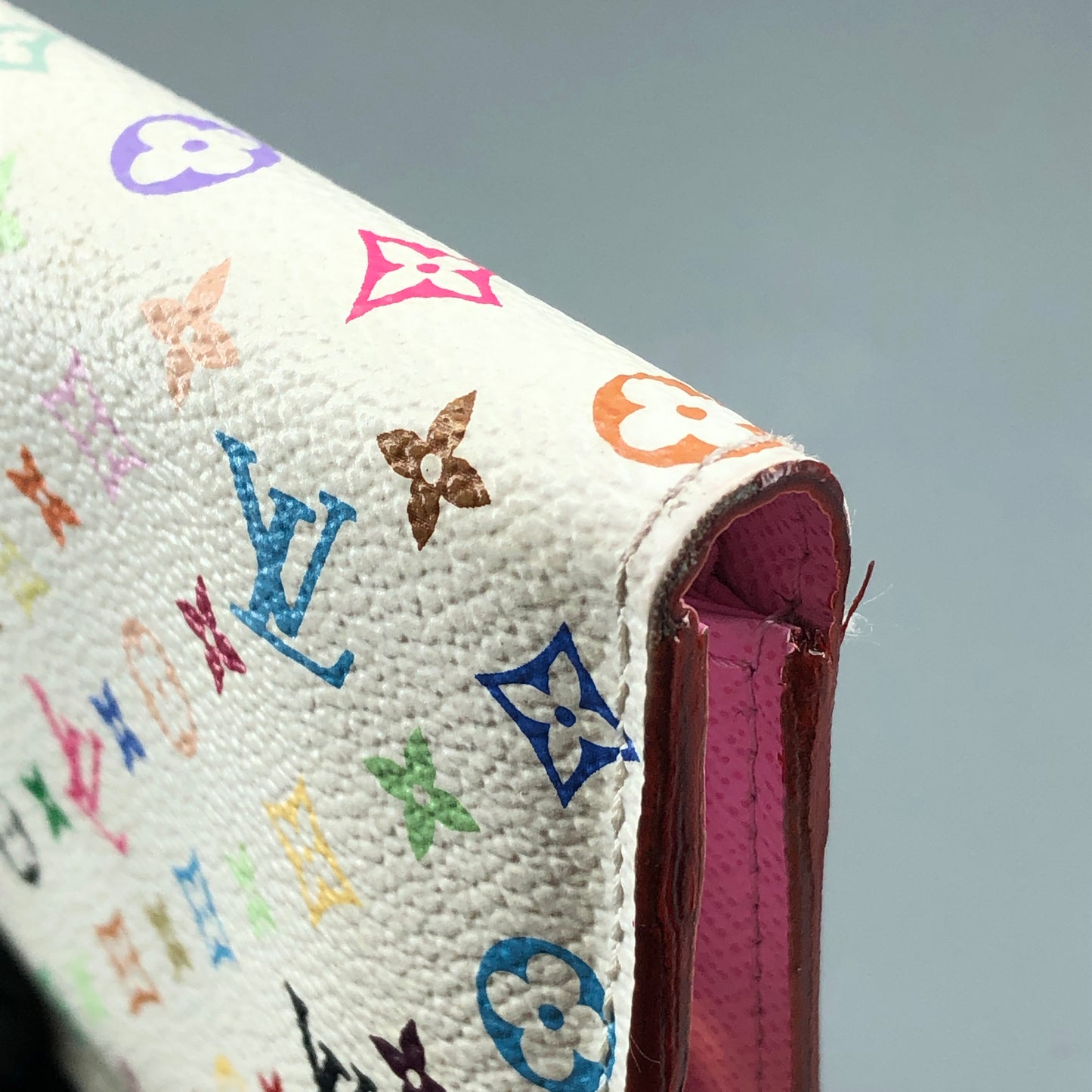 Louis Vuitton White Multicolor Monogram Zip Around Long Wallet