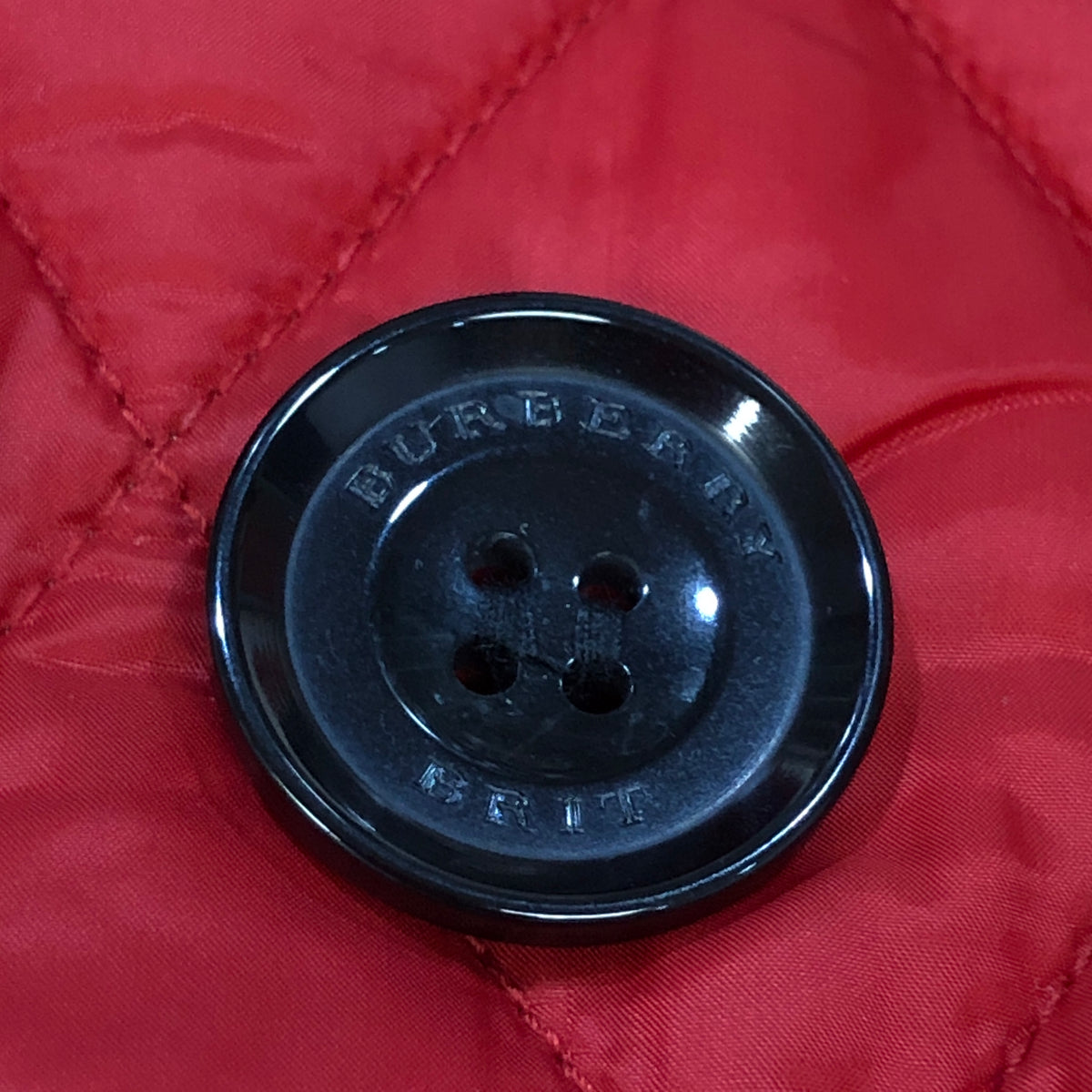 Burberry Red Quilted Trench Coat Size XS
