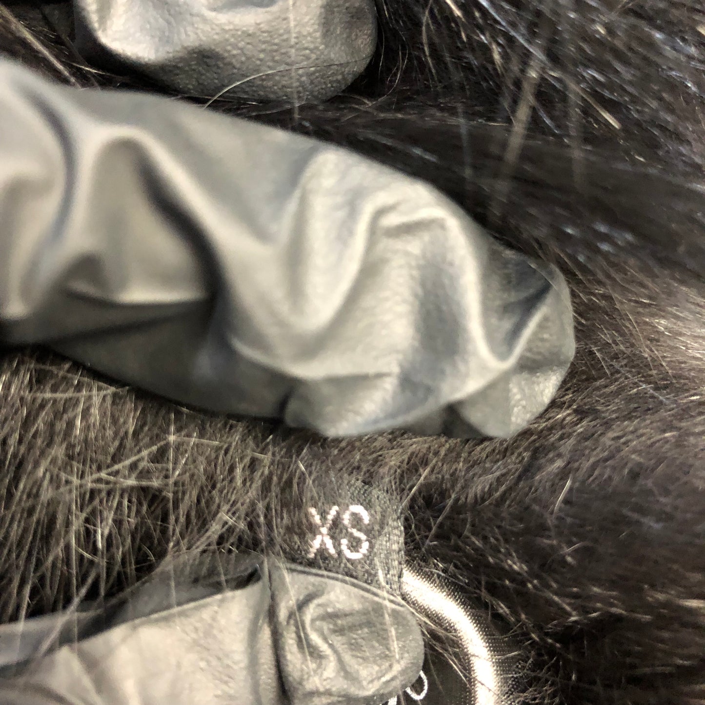 Mr & Mrs Italy Fur Trim Parka Size XS Black
