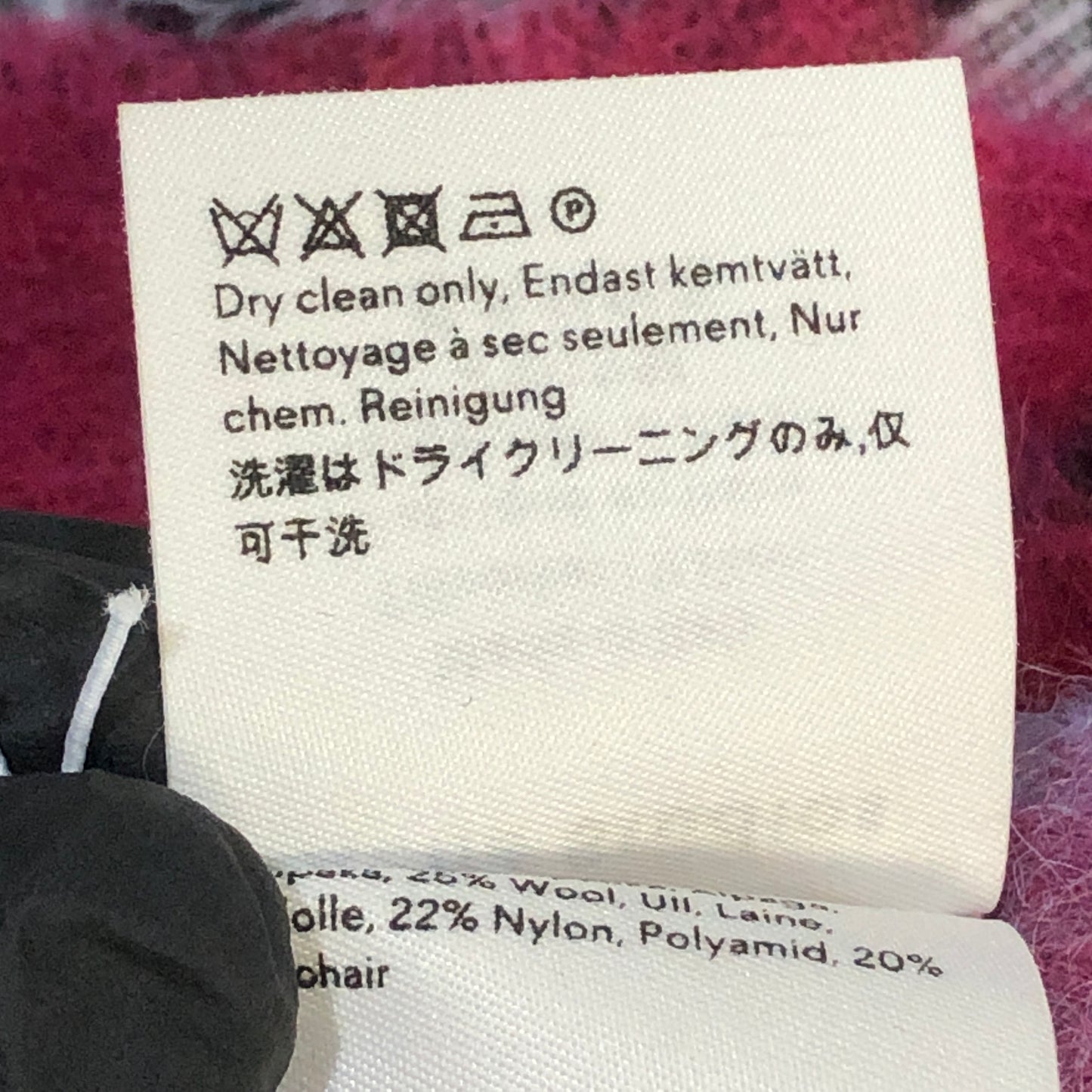Acne Studios Multi‑Color Check Fringe Scarf 218*28cm