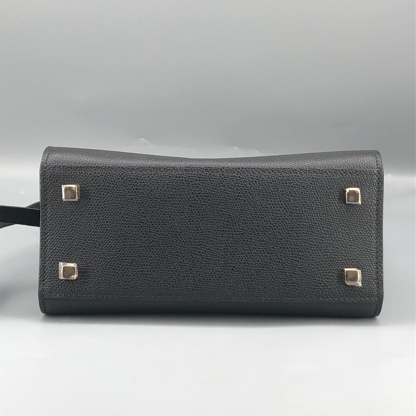 Valextra Iside Black Grained Calfskin Handbag