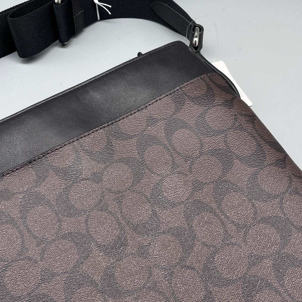 Coach Brown & Black Signature Canvas Crossbody Bag