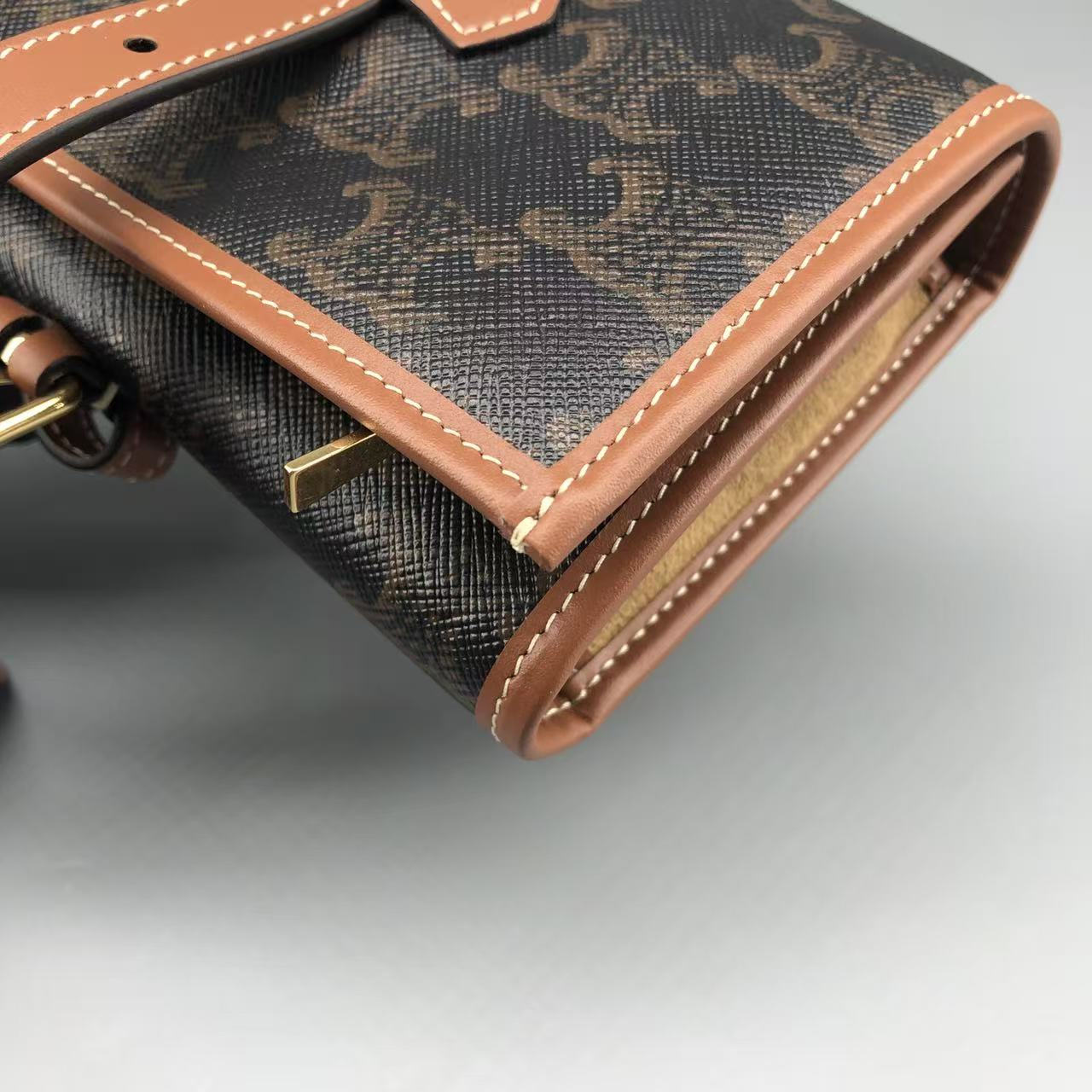 Celine Macadam Canvas Compact Wallet Pouch