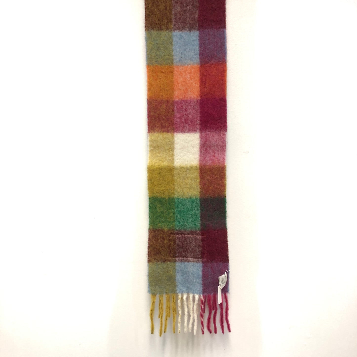 Acne Studios Multi‑Color Check Fringe Scarf 218*28cm