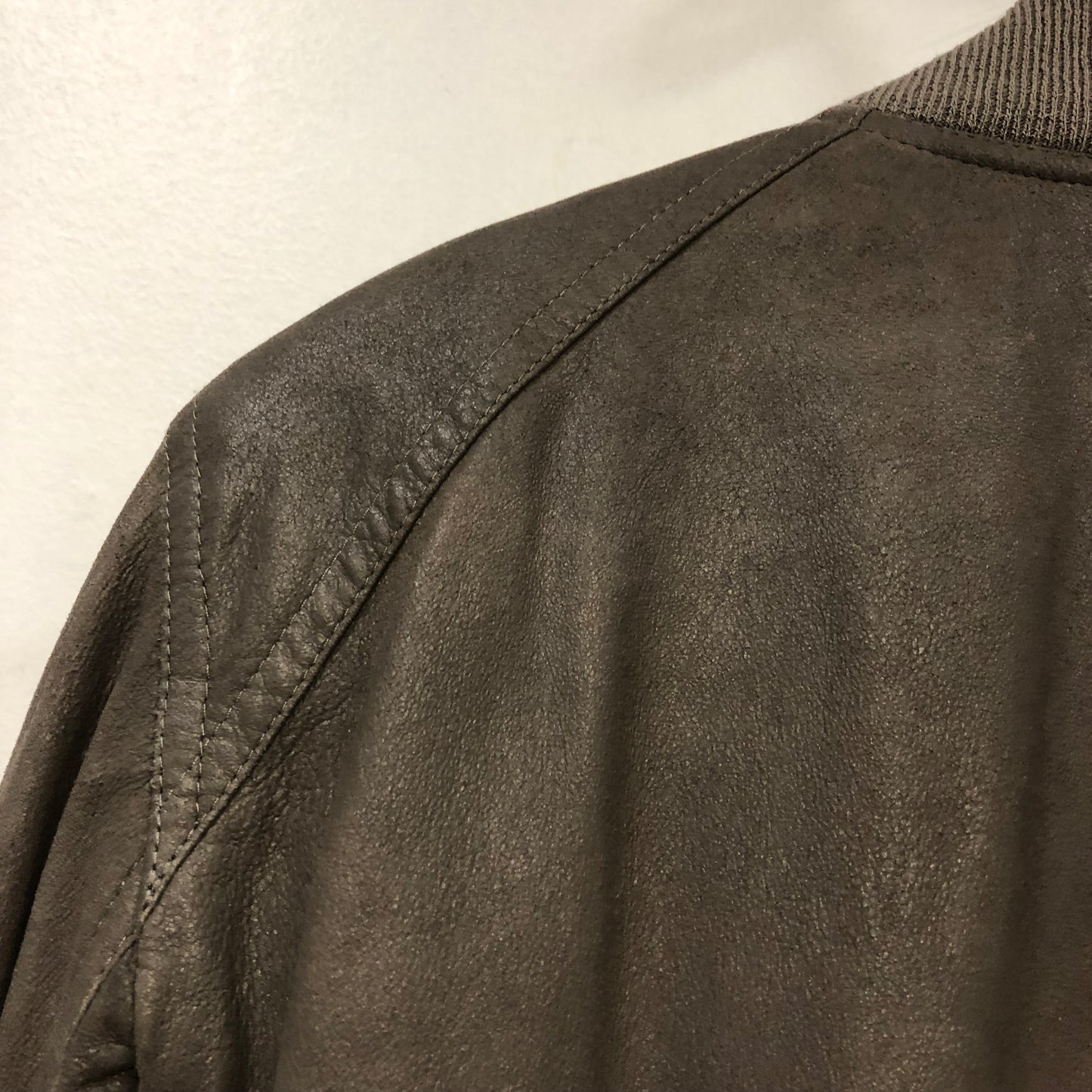 Rick Owens Leather Bomber Jacket Size 40 Dust