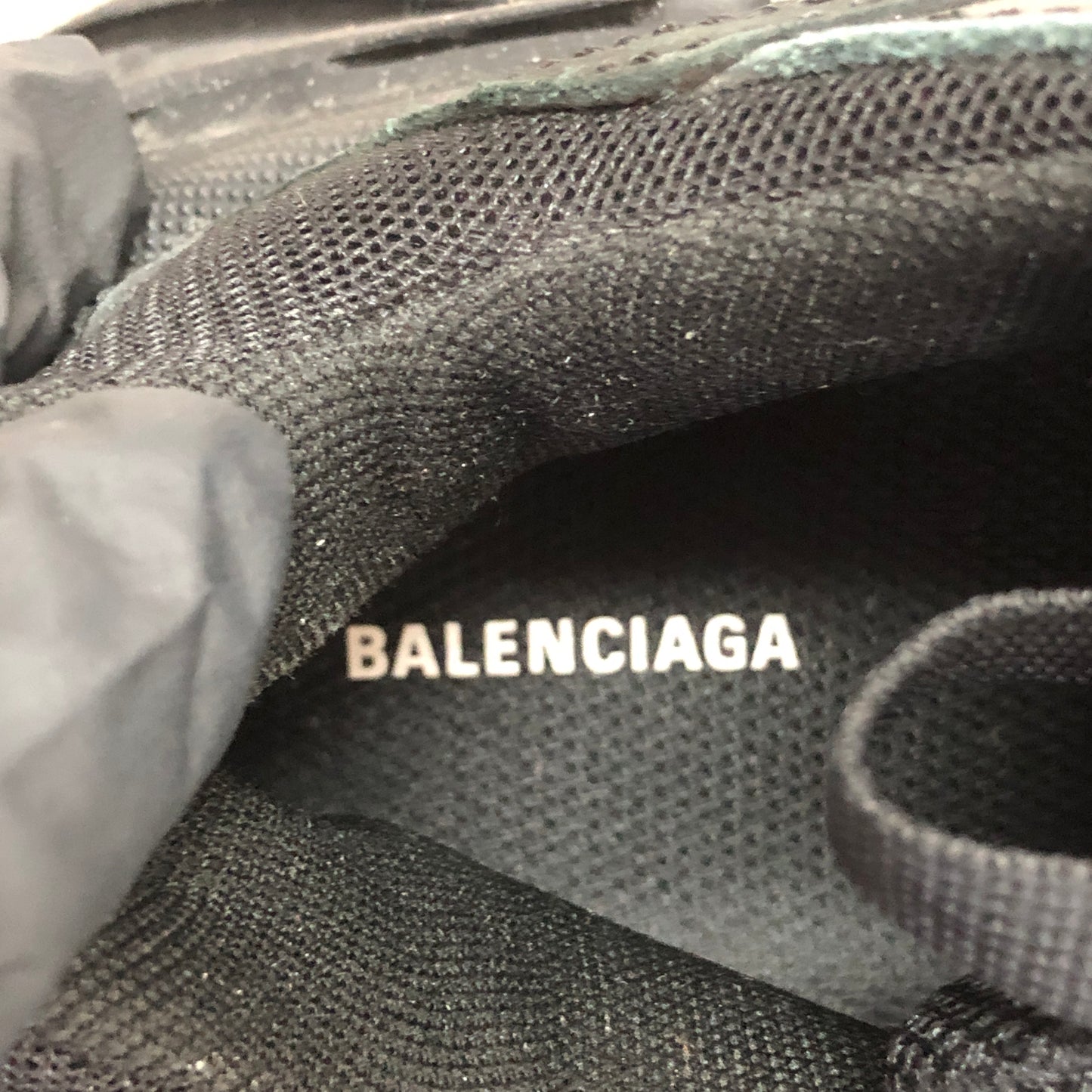 Balenciaga Women's Triple S All Black Mesh Chunky Dad Sneaker Shoes 36