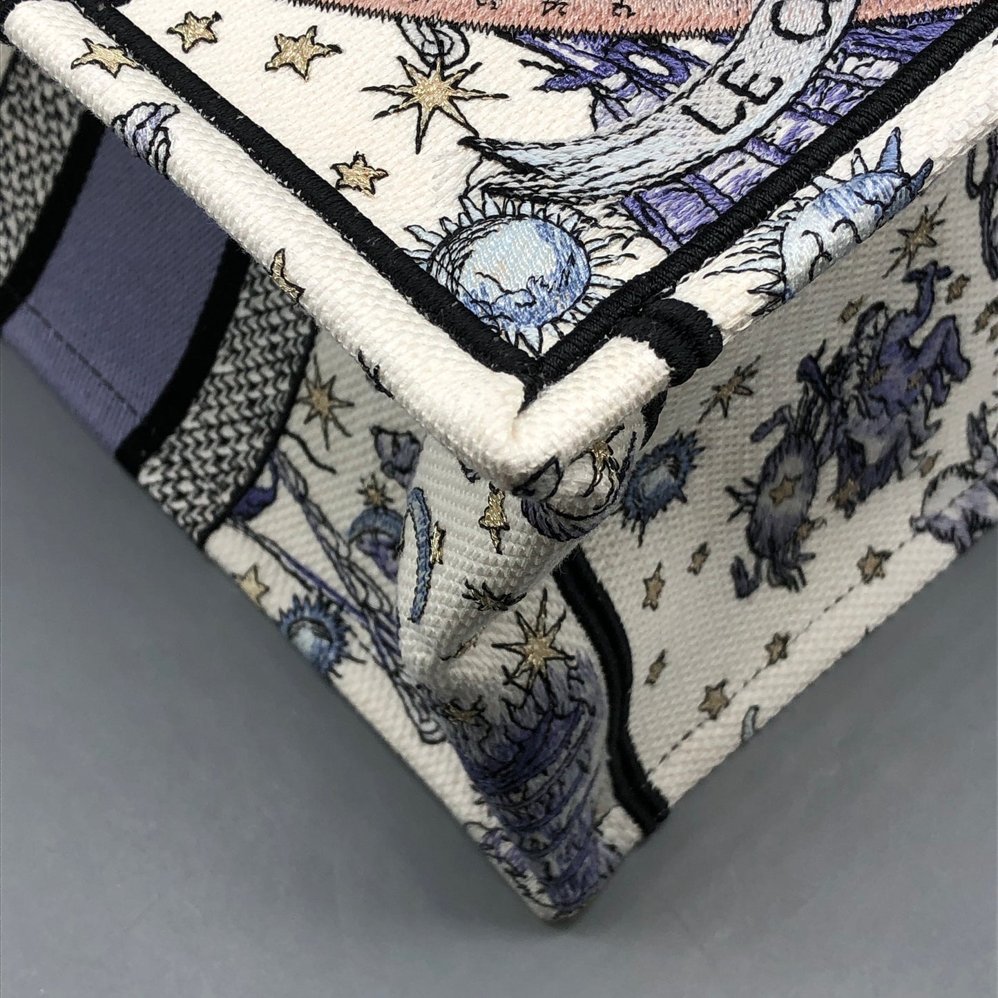 Christian Dior Violet/White Tarot Print Book Tote Bag