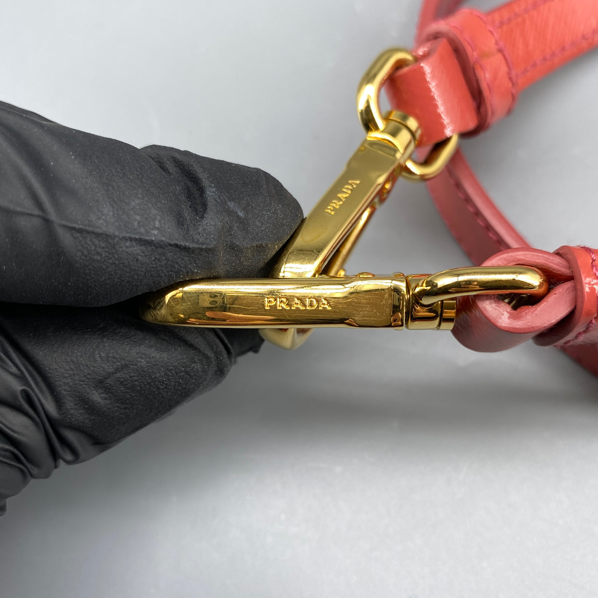 Prada Saffiano Vernice Small Galleria Double Zip Tote Arancio