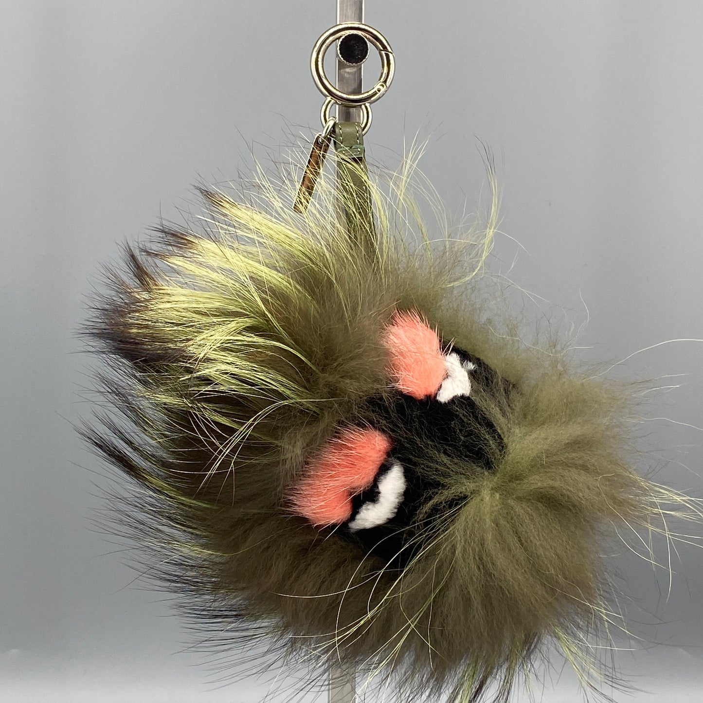 Fendi Olive Monster Fur Bag Charm
