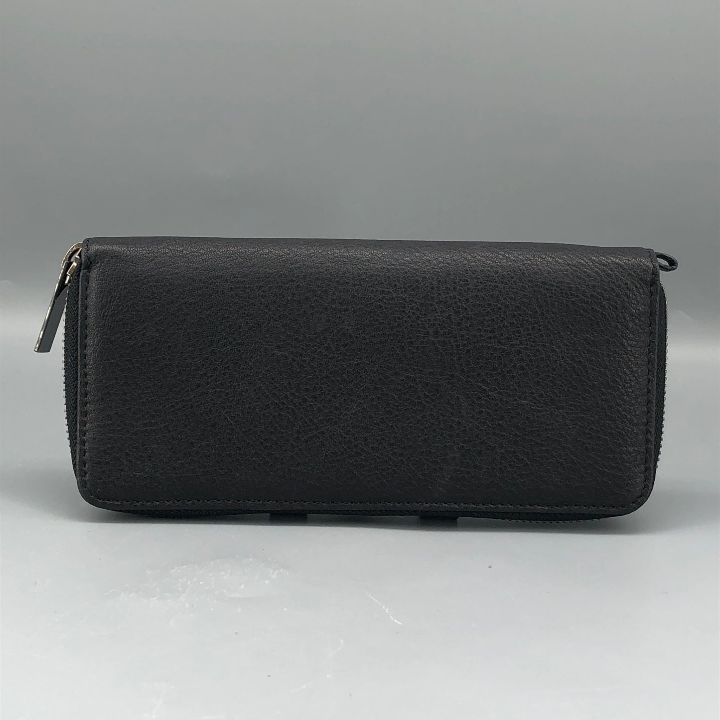 Givenchy 4G Embossed Black Leather Zip Around Long Wallet