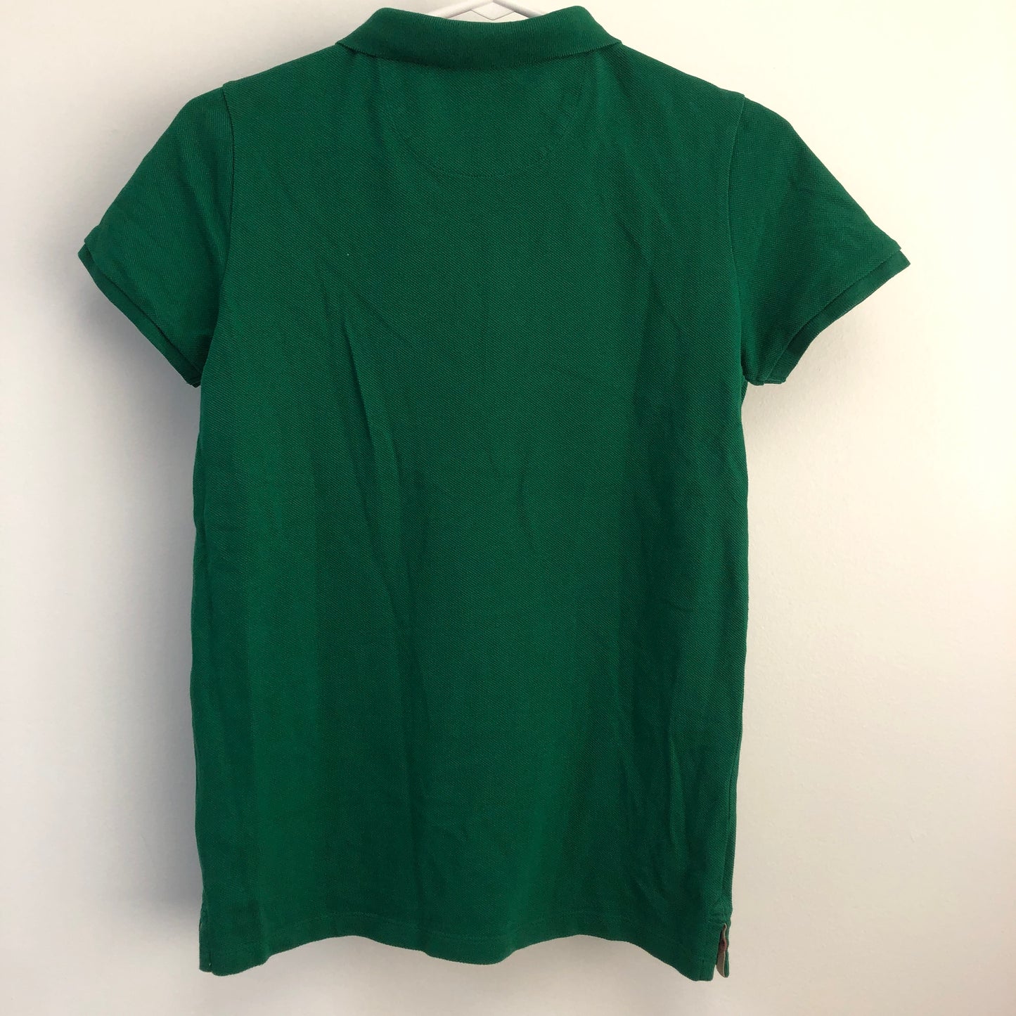 Burberry Cotton Embroidered Logo Short Sleeve Polo Shirt 14Y Dark Green