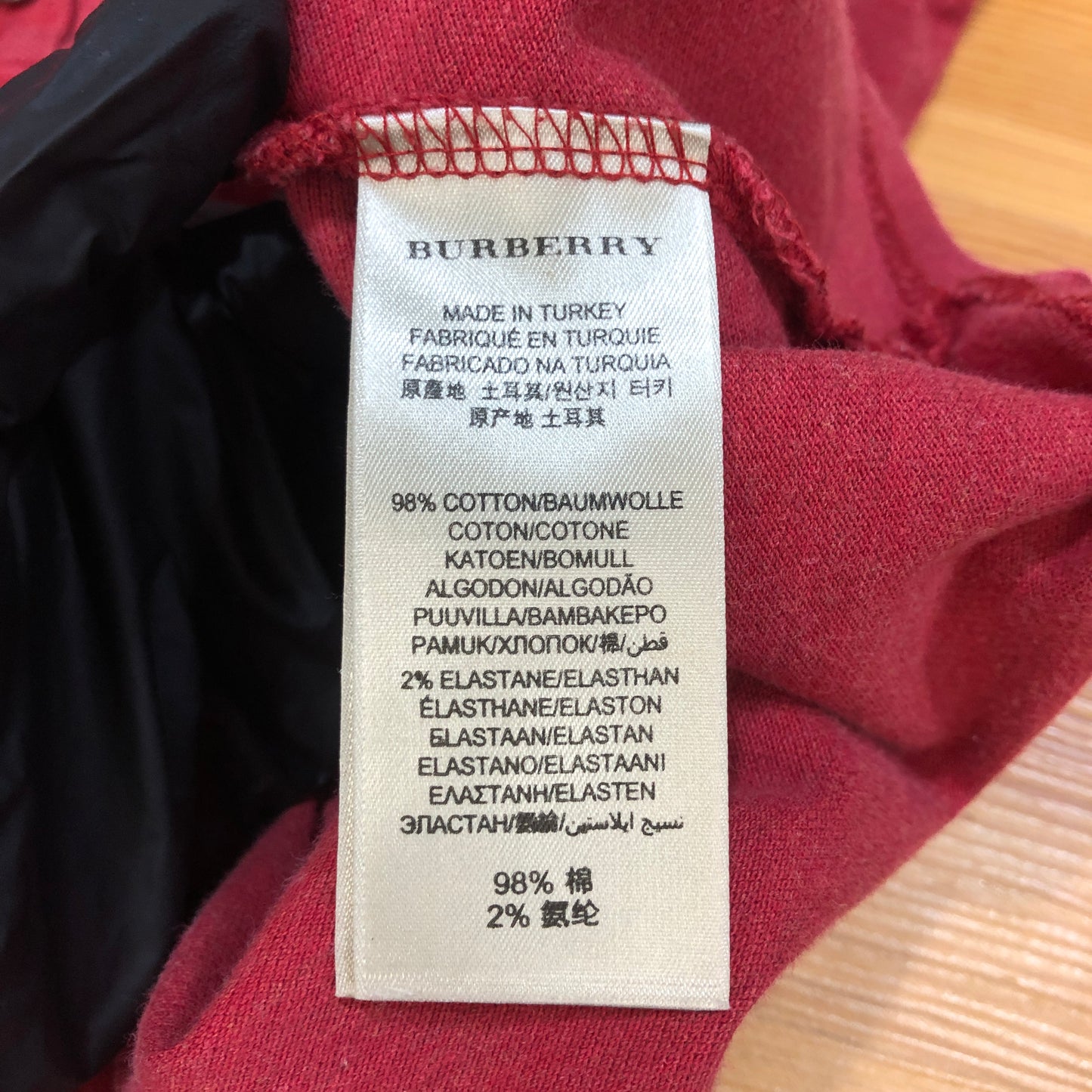 Burberry Brit Puff Short Sleeve Polo Shirt Size S Red