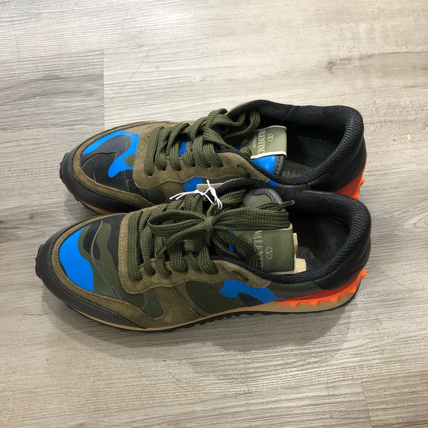 Valentino Women's Multicolor Camo Rockstud Sneakers Size 36