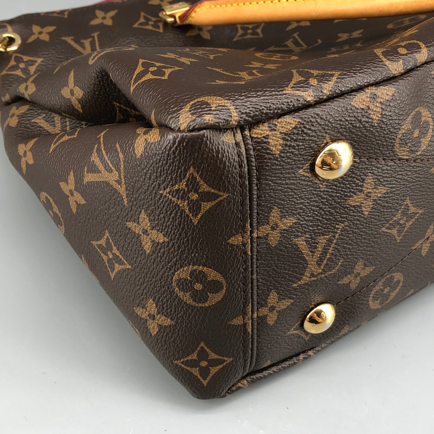 Louis Vuitton Monogram Pallas MM Handbag Brown